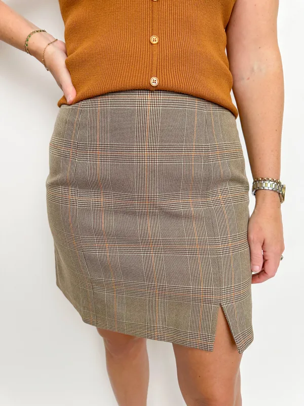 5th Avenue Plaid Mini Skirt sold by Mimosa