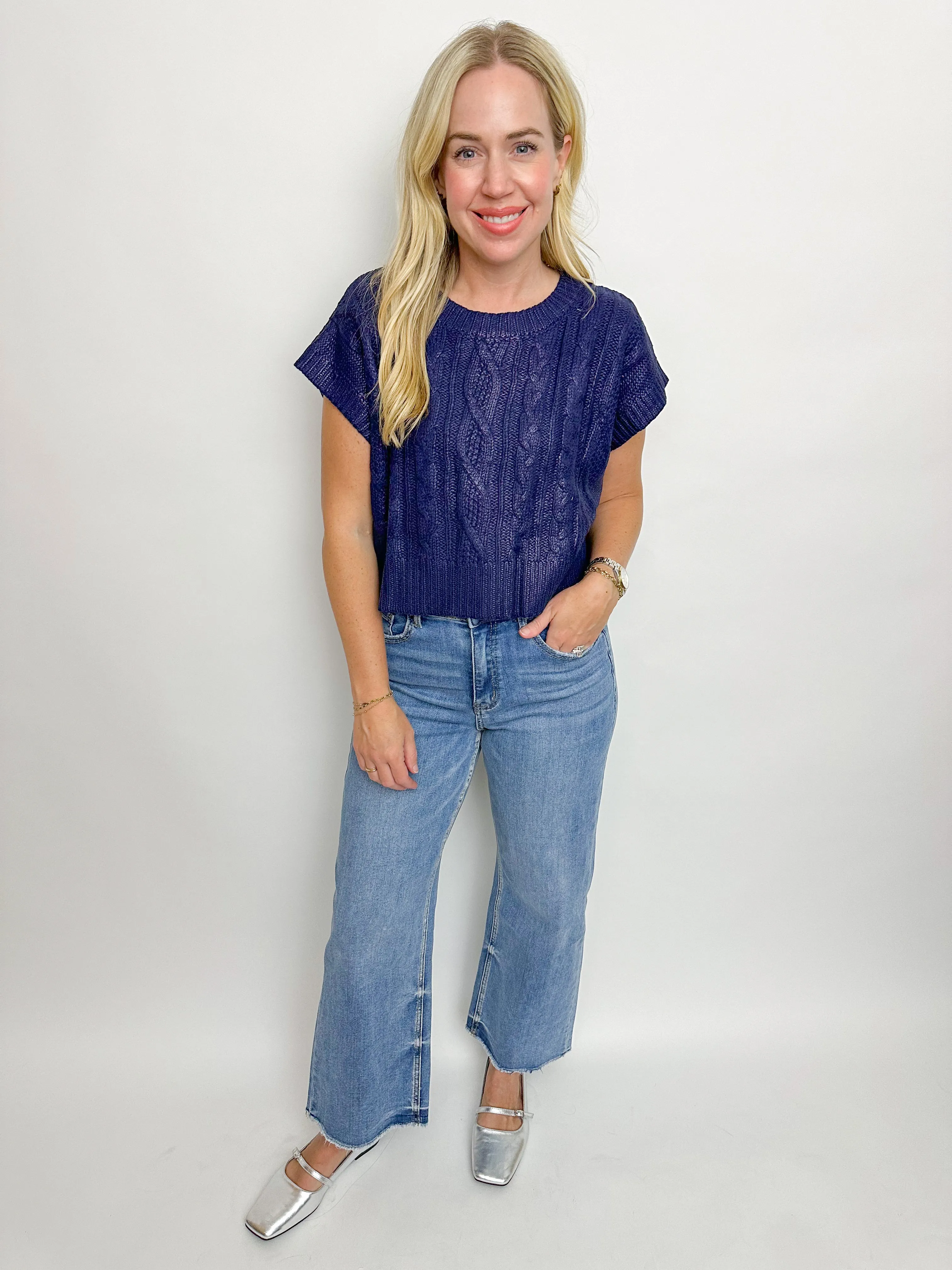 Shine On Metallic Coated Sweater Top sold by Mimosa product image thumbnail 3