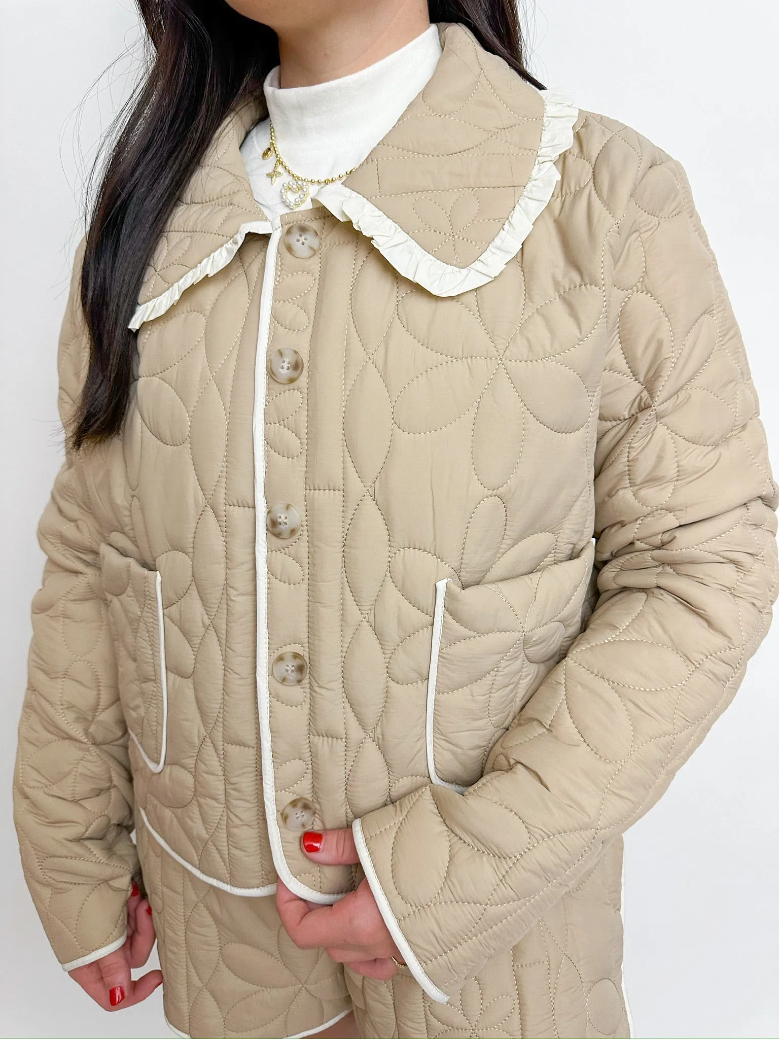 Madeleine Quilted Collared Jacket sold by Mimosa product image thumbnail 2