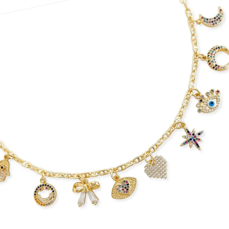 Emmaline Charm Necklace sold by Mimosa