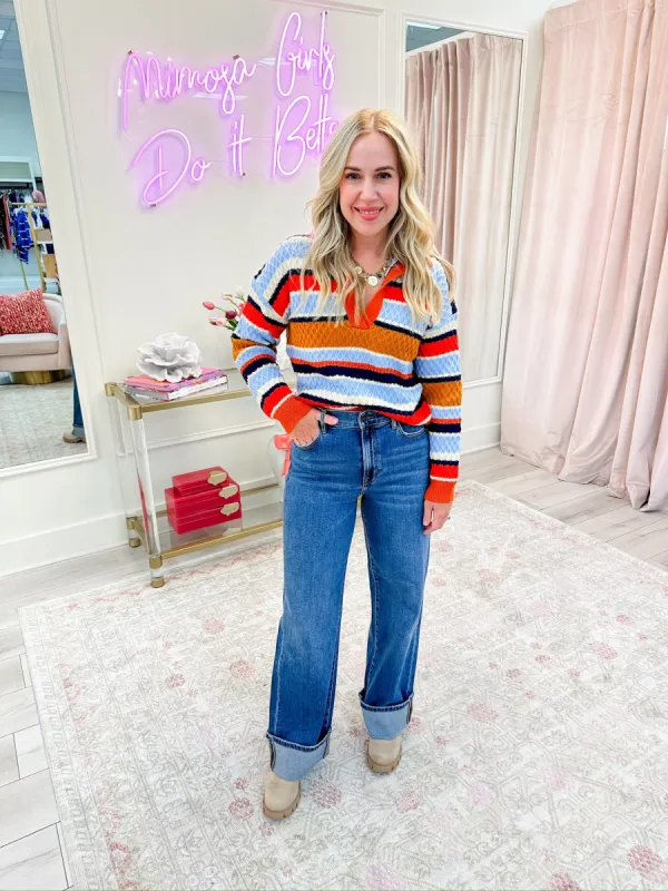 Jackie Vintage Stripe Sweater sold by Mimosa