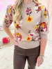 Cass Knit Floral Sweater Top sold by Mimosa