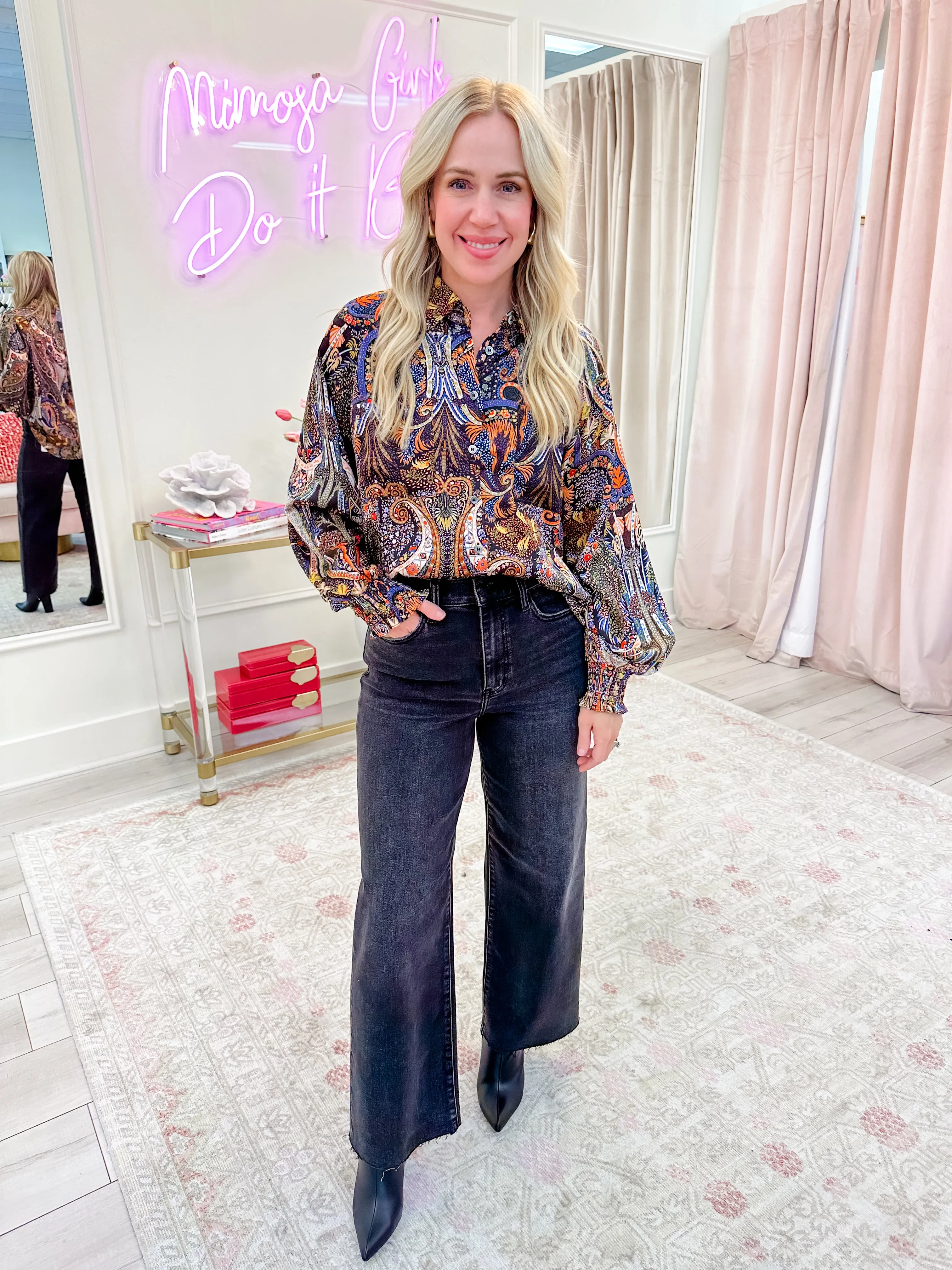 Anders Paisley Button Up Blouse sold by Mimosa product image thumbnail 2