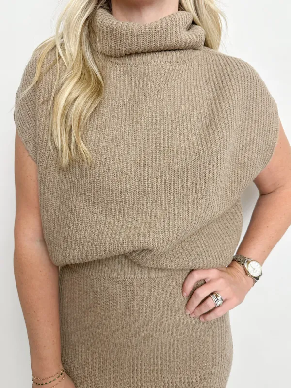 Crosby Ribbed Turtleneck Vest sold by Mimosa