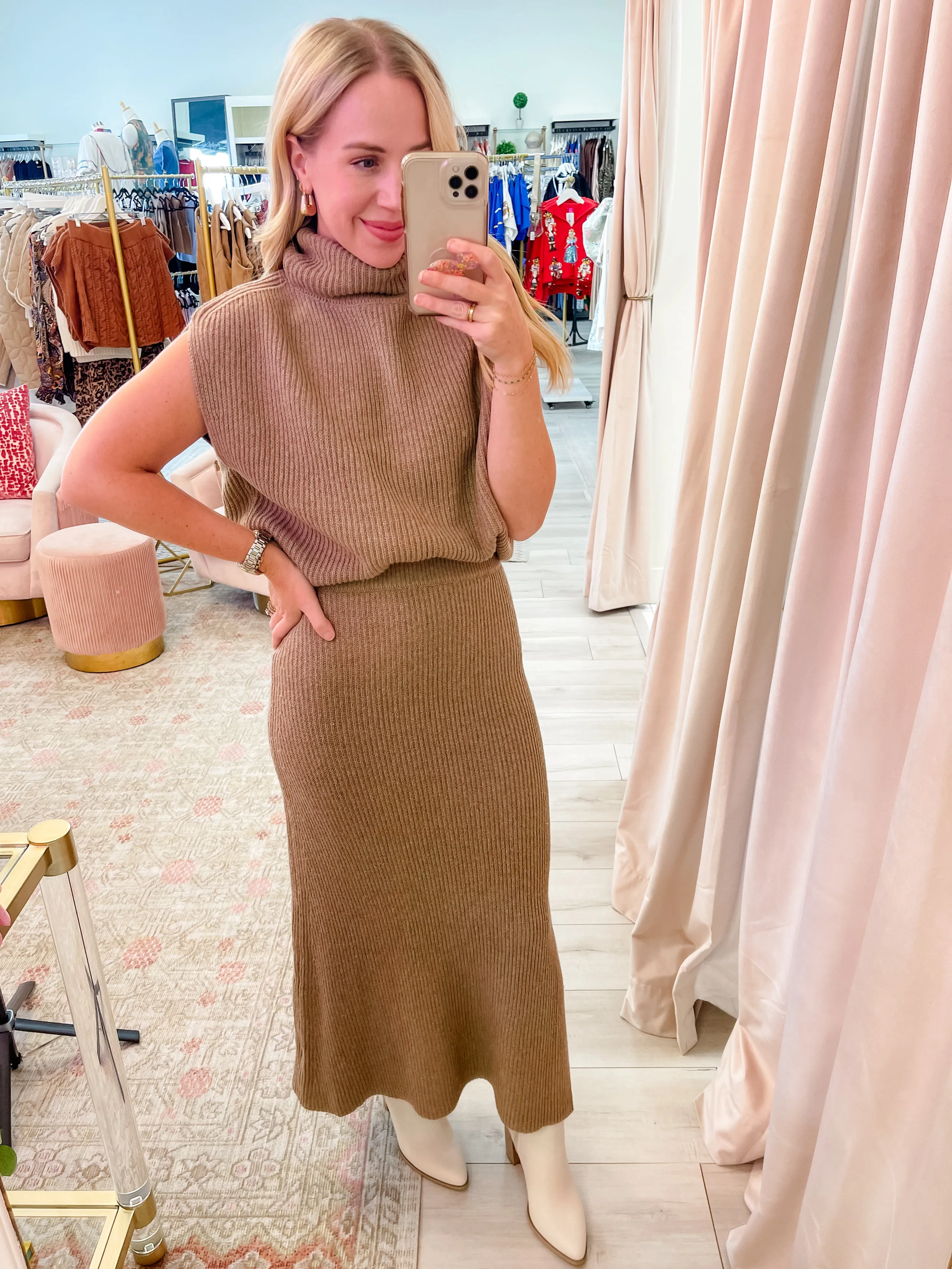 Crosby Ribbed Turtleneck Vest sold by Mimosa product image thumbnail 4