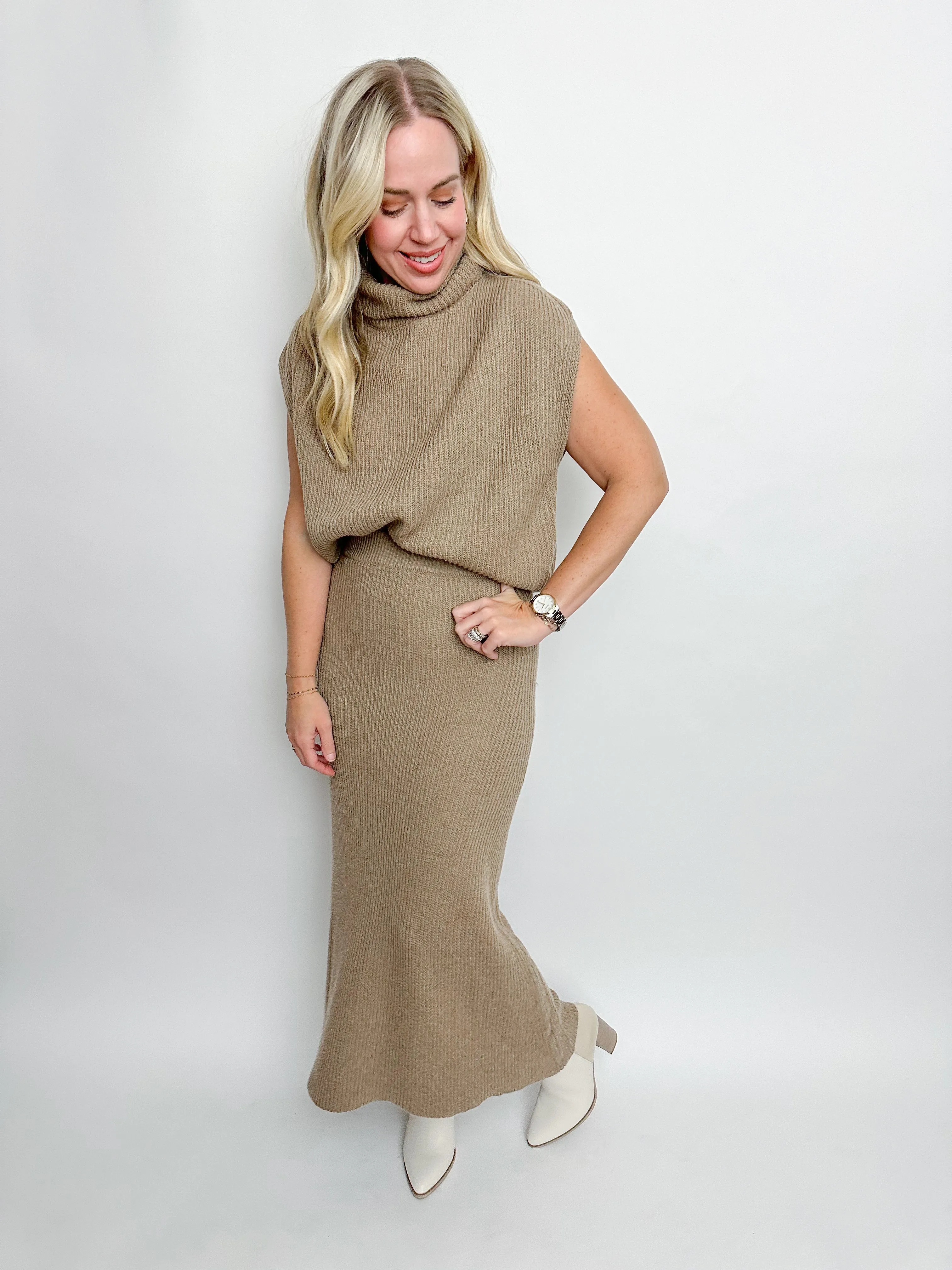 Crosby Ribbed Turtleneck Vest sold by Mimosa product image thumbnail 2