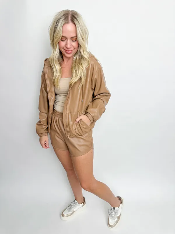 Essex Soft Leather Zip Up Hoodie sold by Mimosa