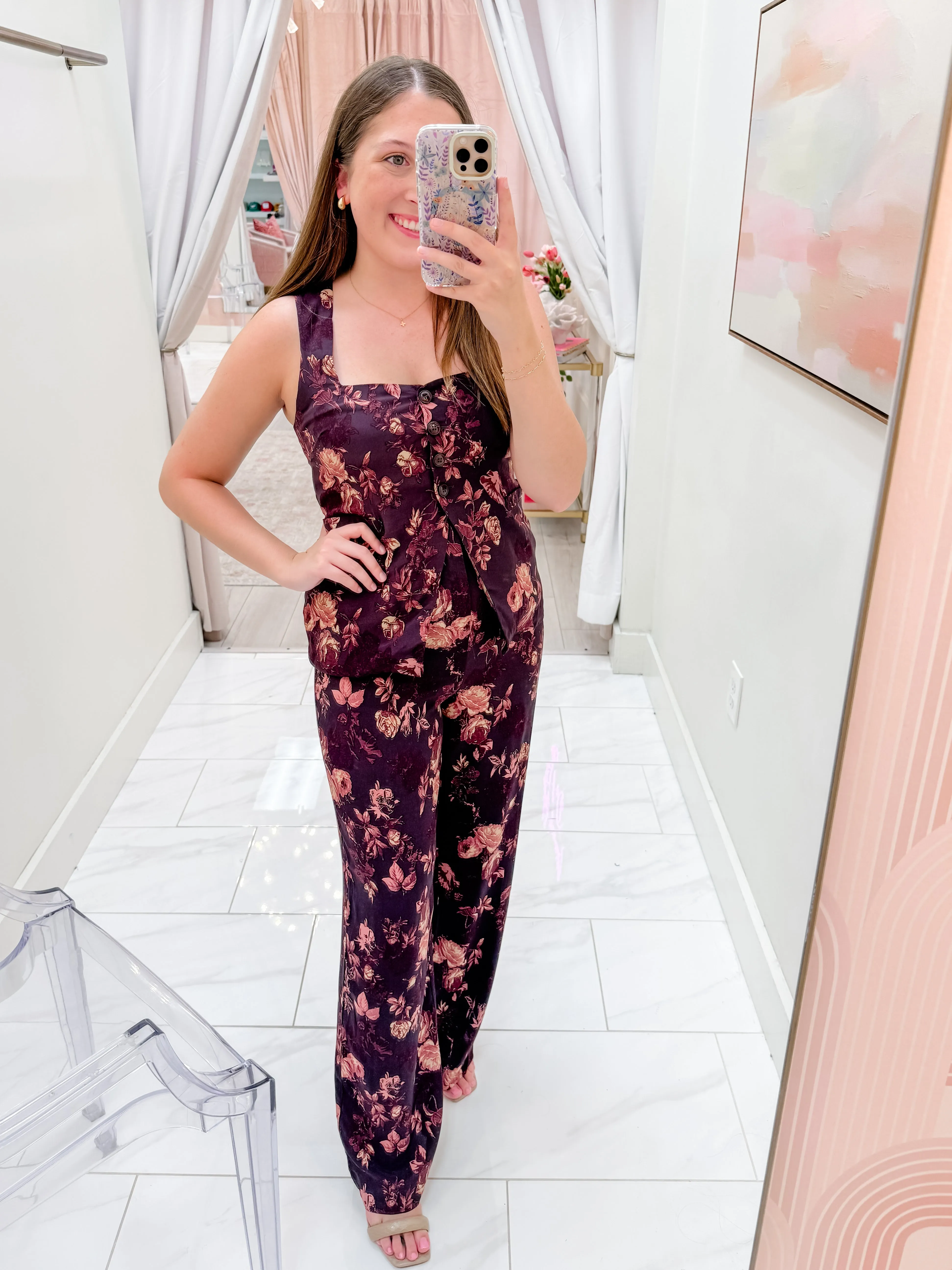 Rose Garden Vest Tank sold by Mimosa product image thumbnail 3