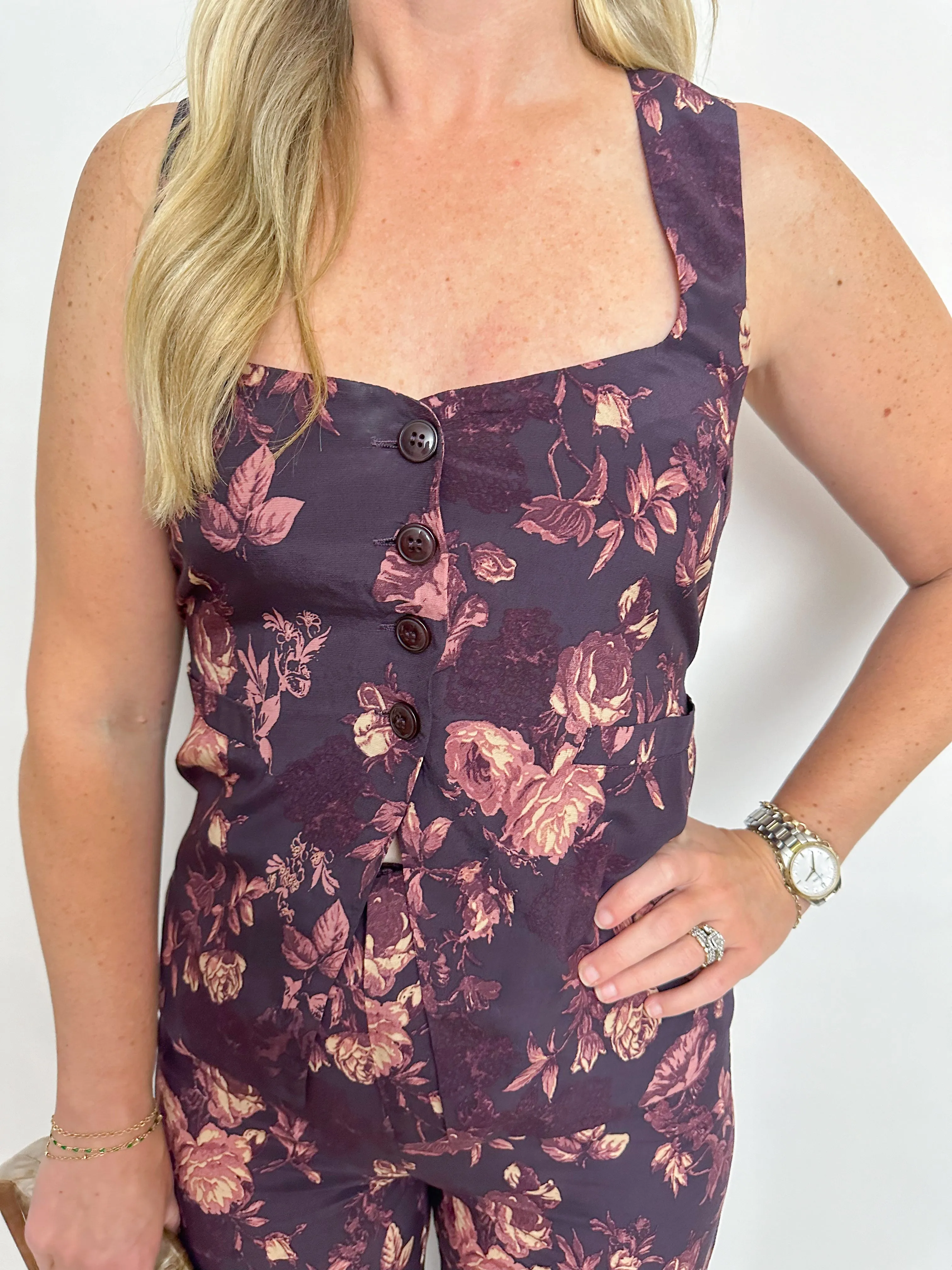 Rose Garden Vest Tank sold by Mimosa product image thumbnail 2