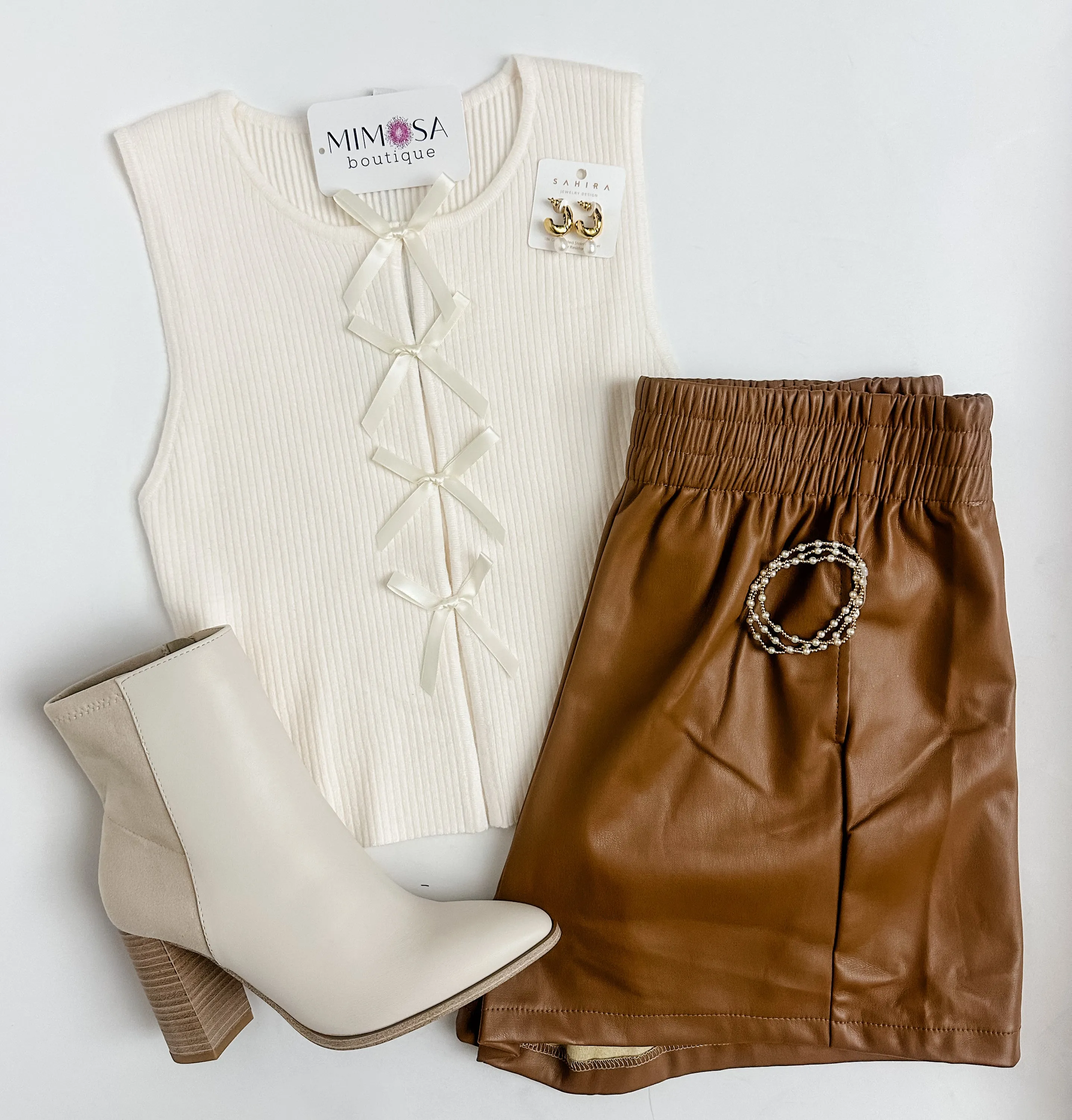 Paris Bow Front Sweater Tank sold by Mimosa product image thumbnail 4