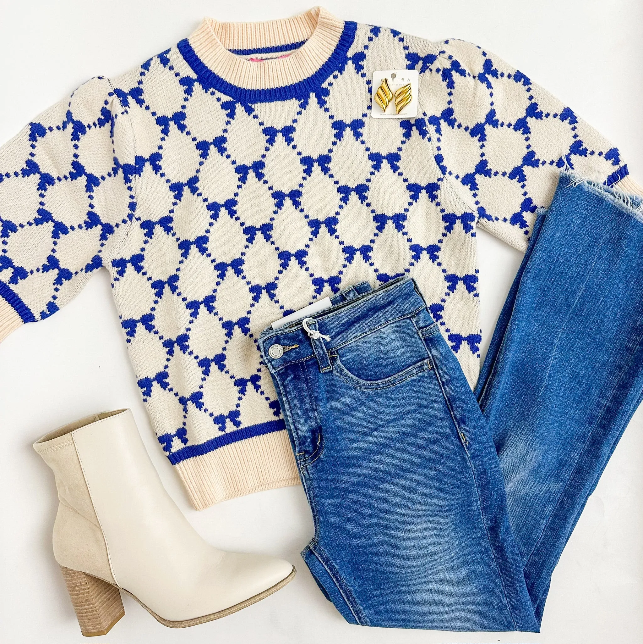 Brighton Bows Sweater Top sold by Mimosa product image thumbnail 3