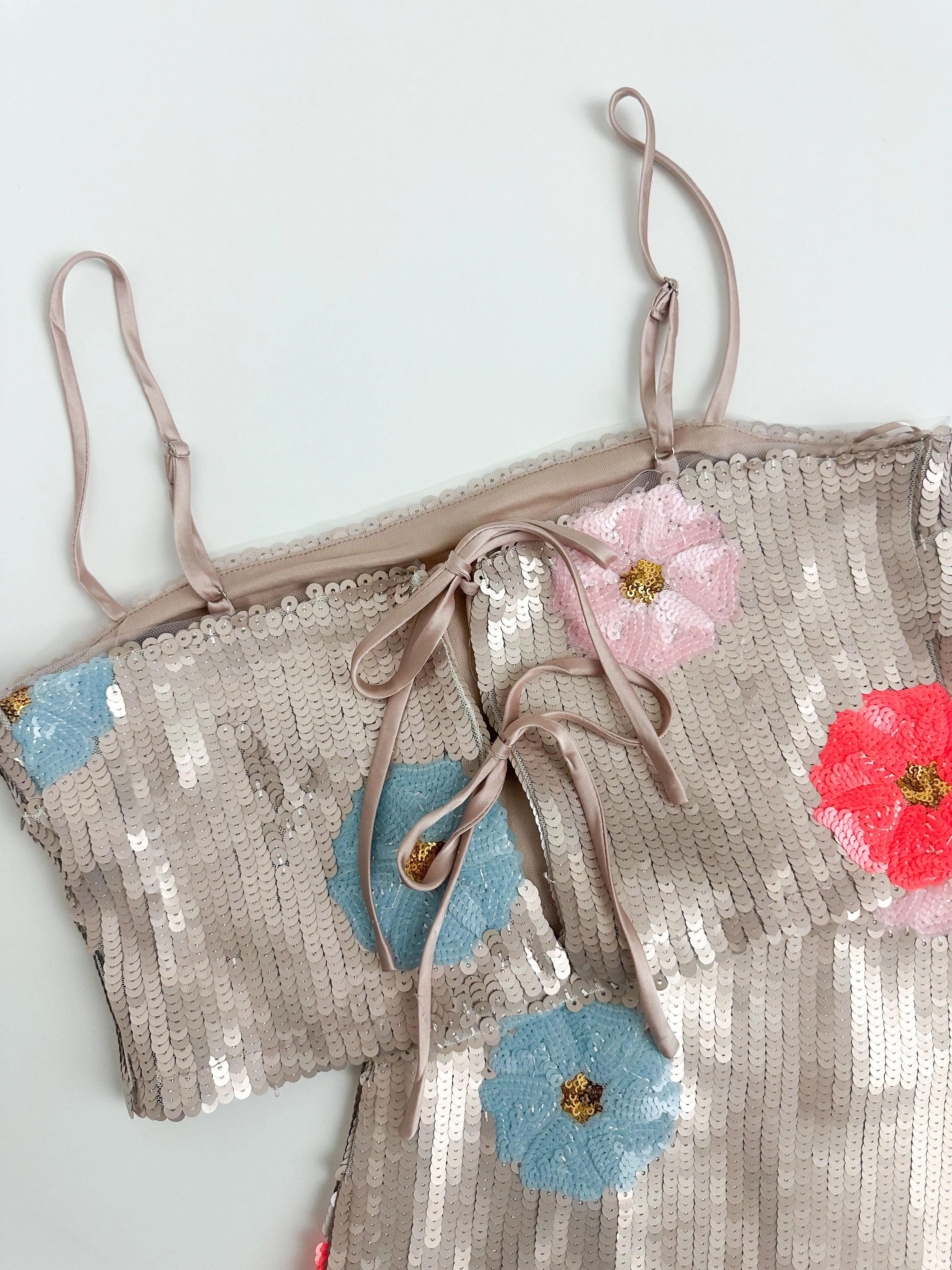 Afterglow Sequin Floral Tank & Skirt Set sold by Mimosa product image thumbnail 2