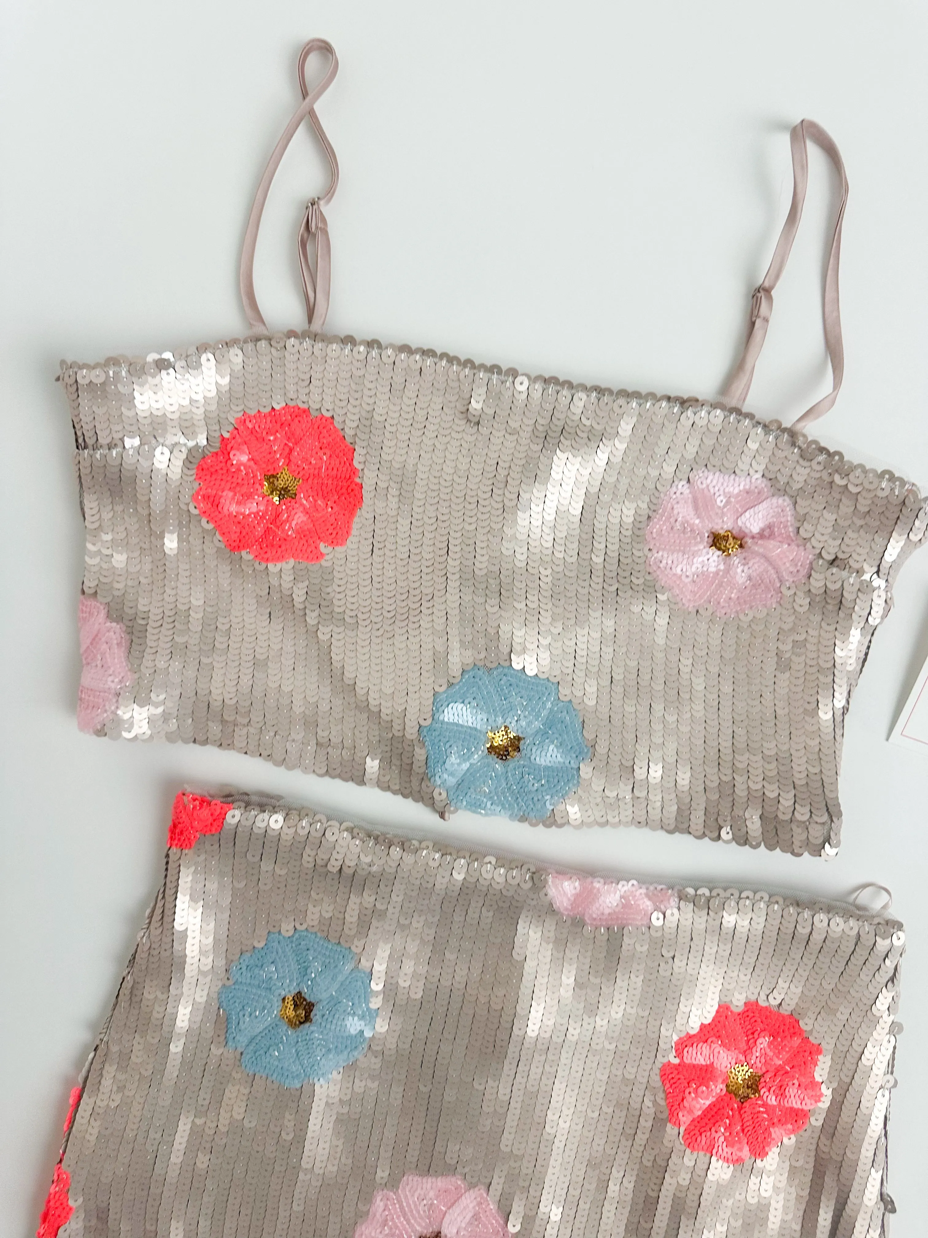 Afterglow Sequin Floral Tank & Skirt Set sold by Mimosa product image thumbnail 3