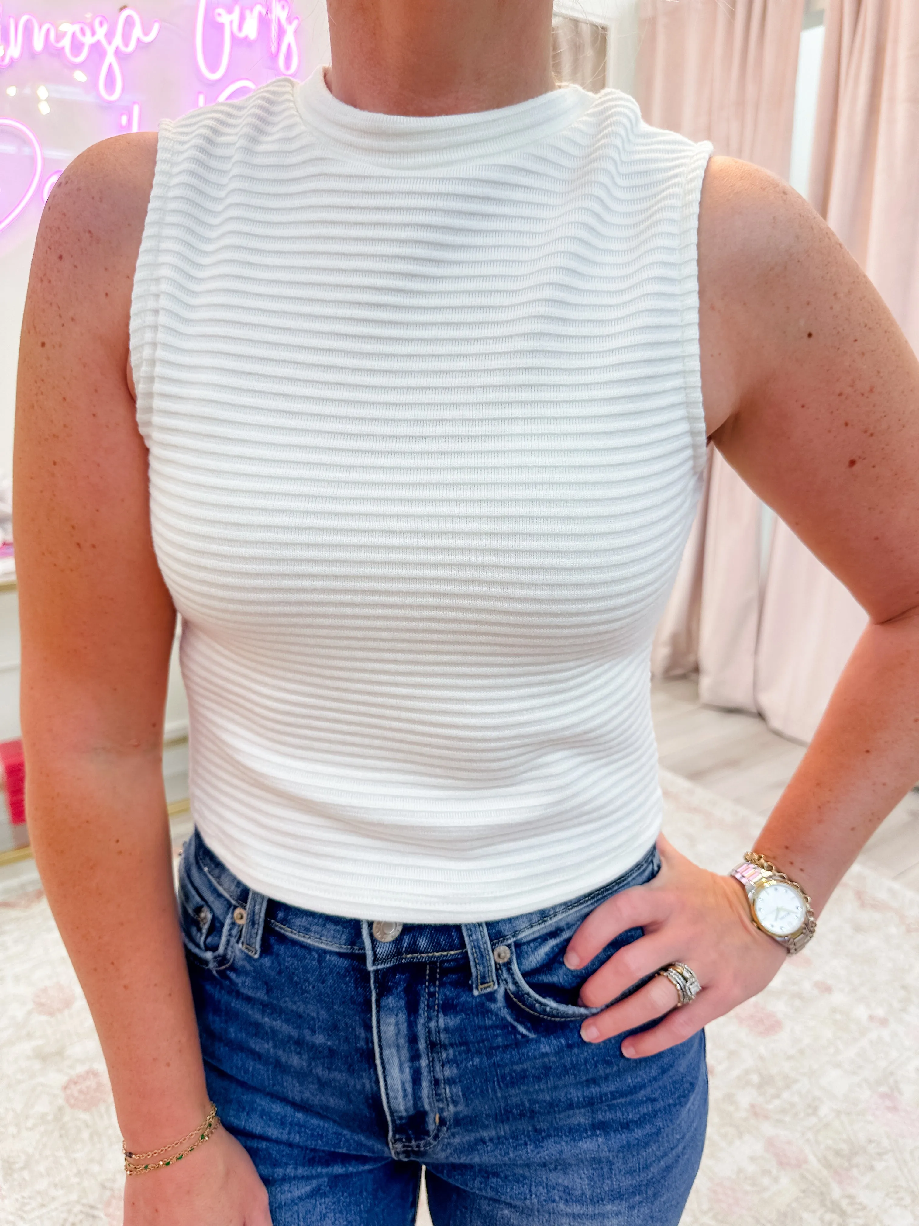 On A Stroll Cropped Tank sold by Mimosa product image thumbnail 2