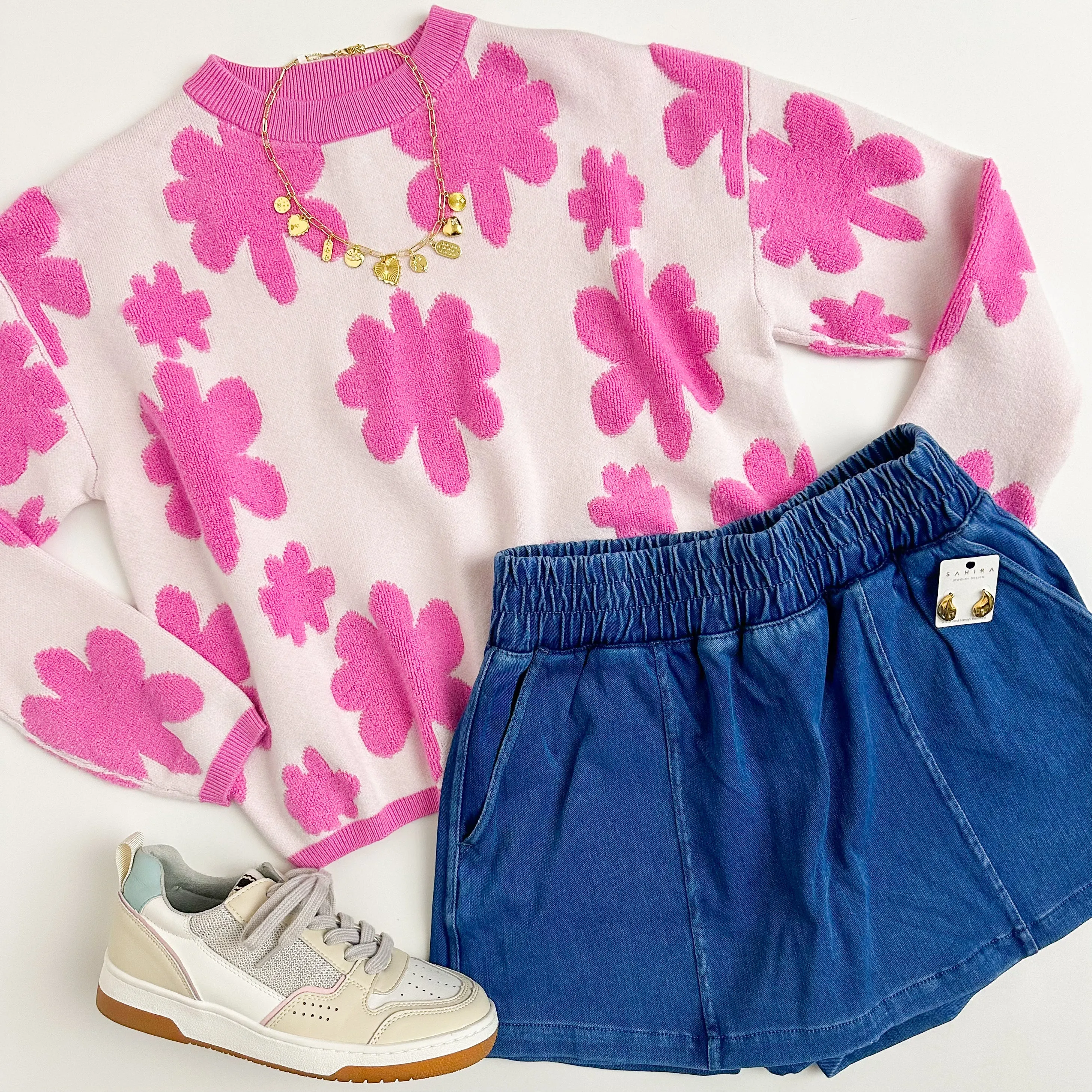 Rae Denim Utility Skort sold by Mimosa