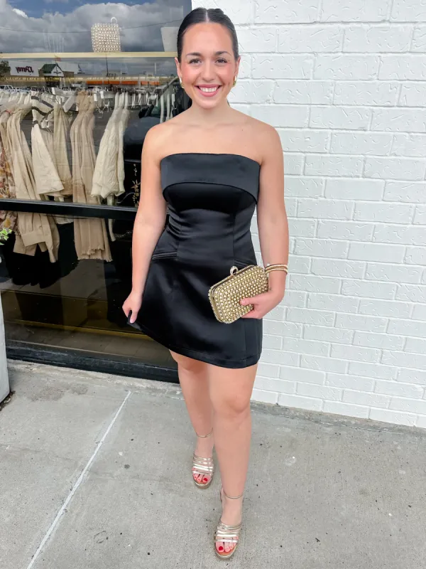 A Cut Above Strapless Mini Dress sold by Mimosa