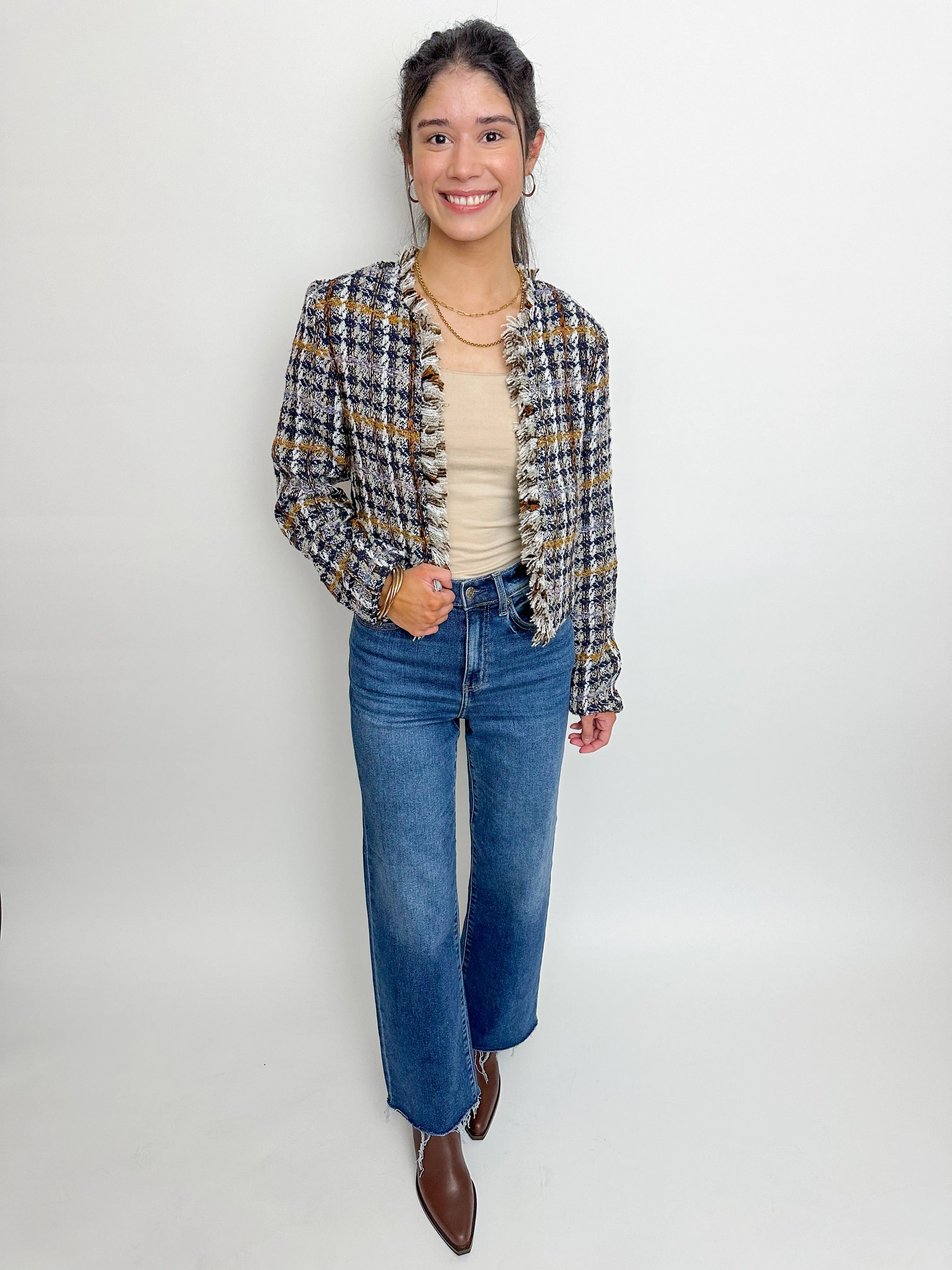 Agatha Plaid Tweed Jacket sold by Mimosa product image thumbnail 2