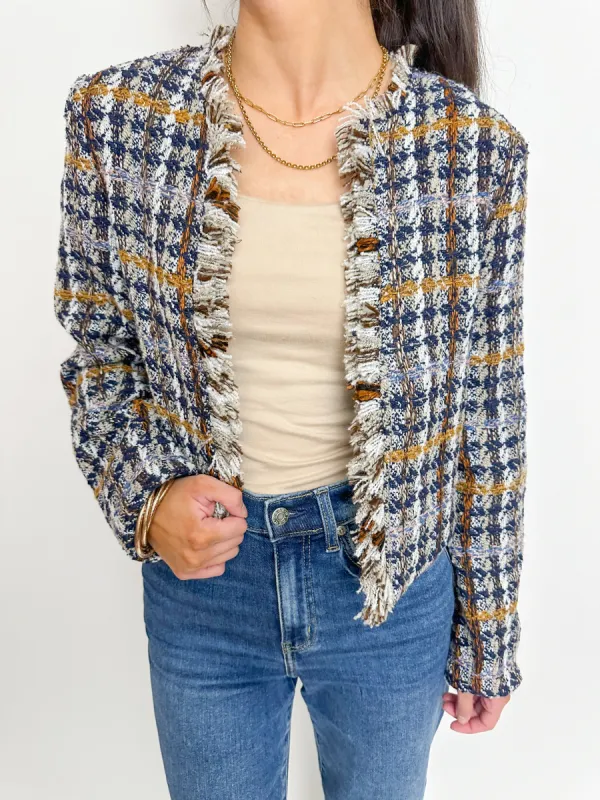 Agatha Plaid Tweed Jacket sold by Mimosa