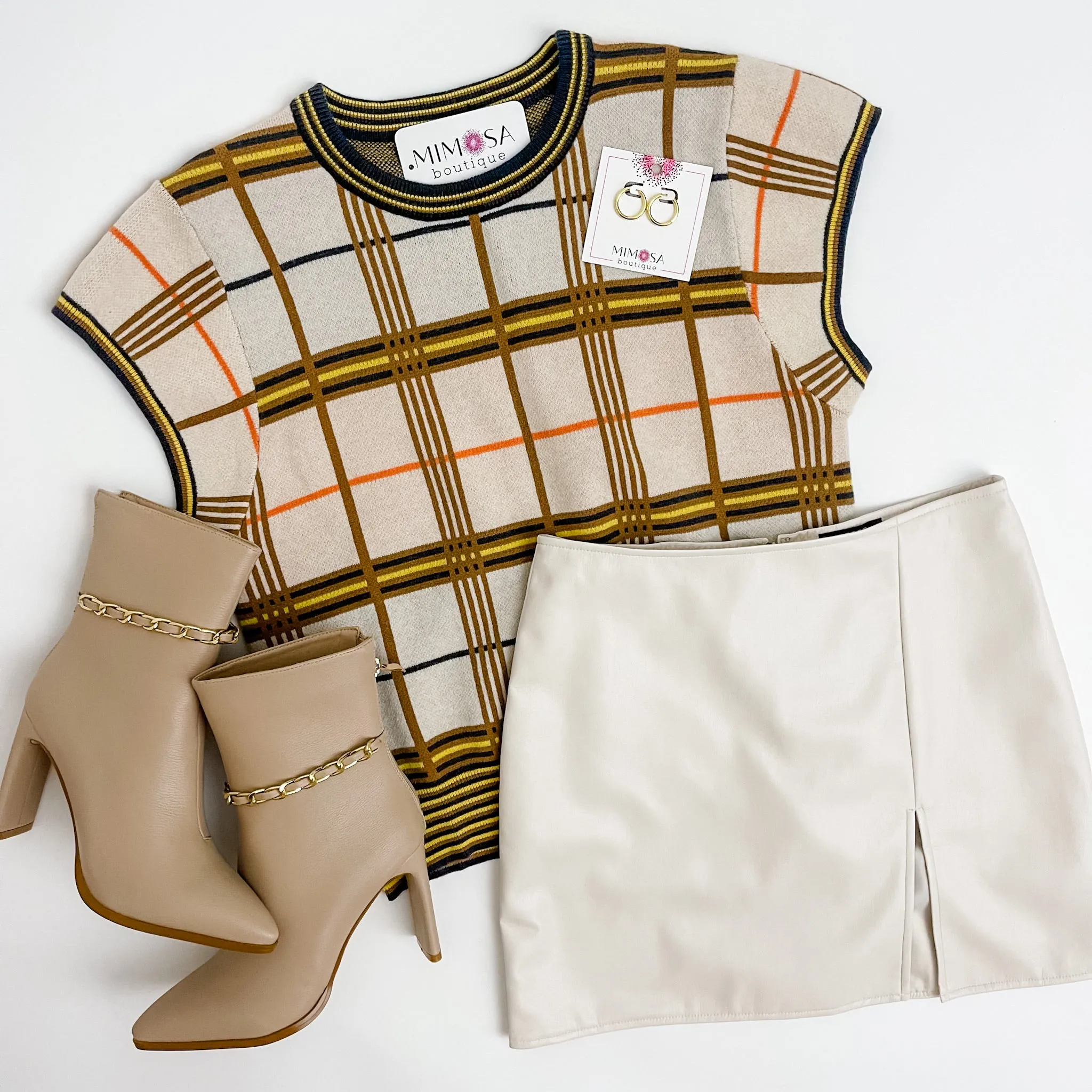 Petra Plaid Sweater Top sold by Mimosa product image thumbnail 5