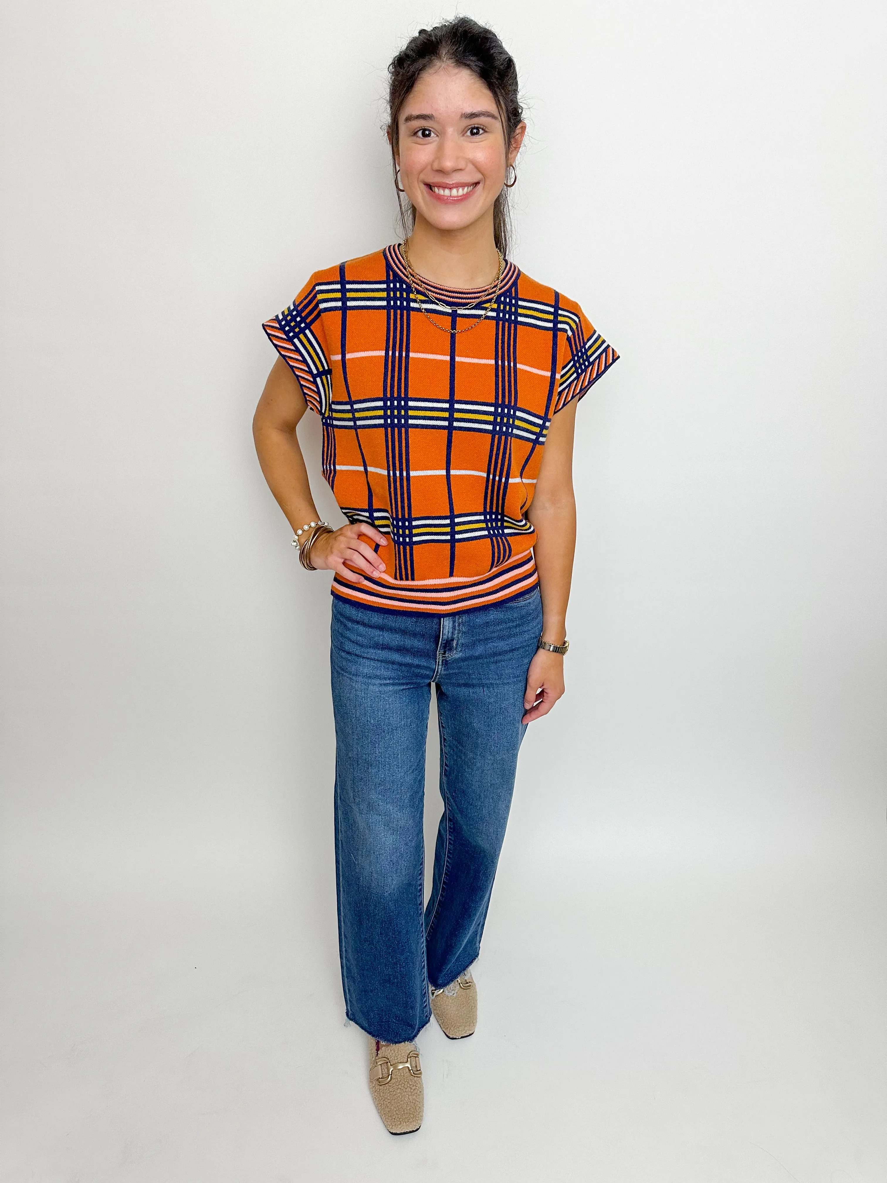 Petra Plaid Sweater Top sold by Mimosa product image thumbnail 2