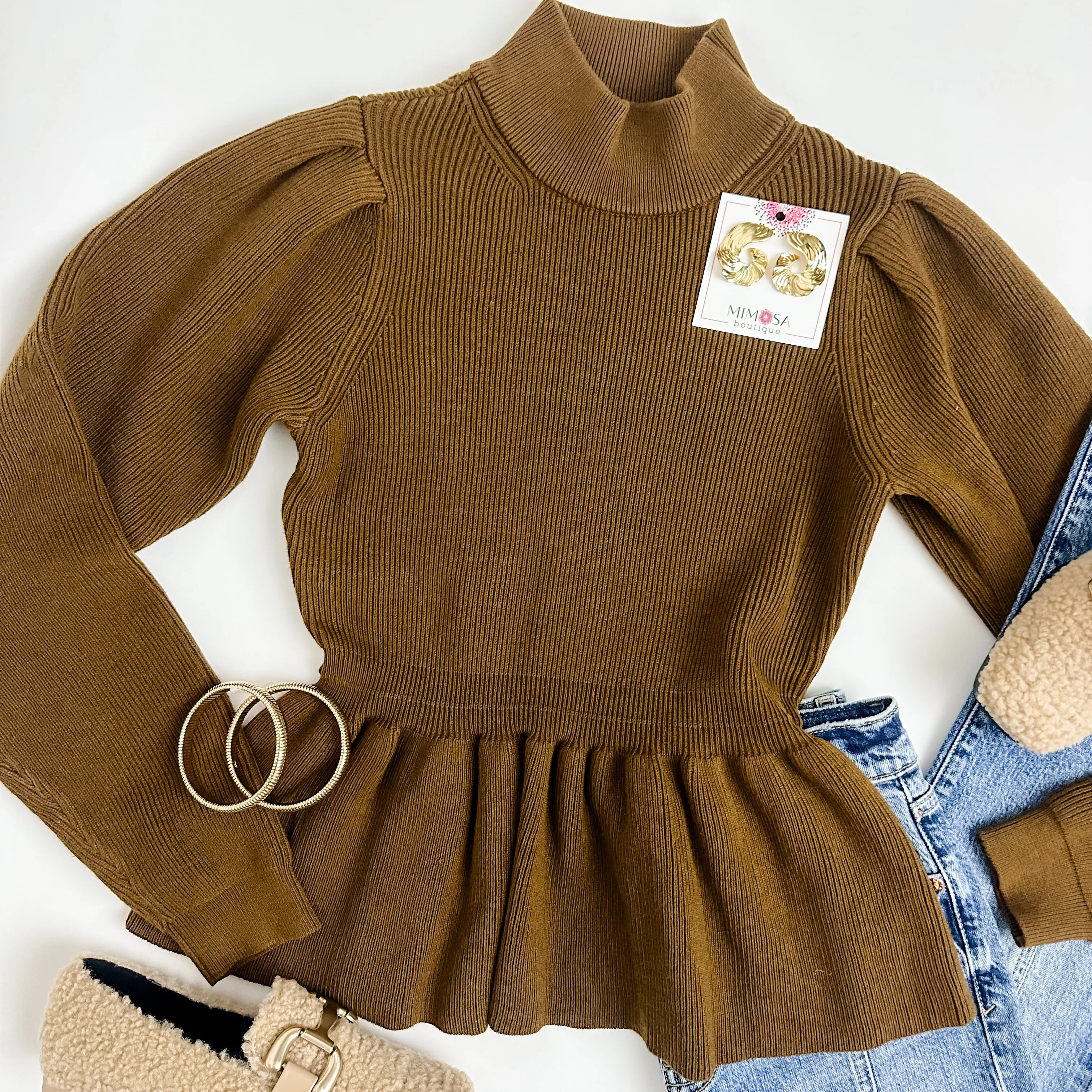 Selene Peplum Sweater Top sold by Mimosa product image thumbnail 2