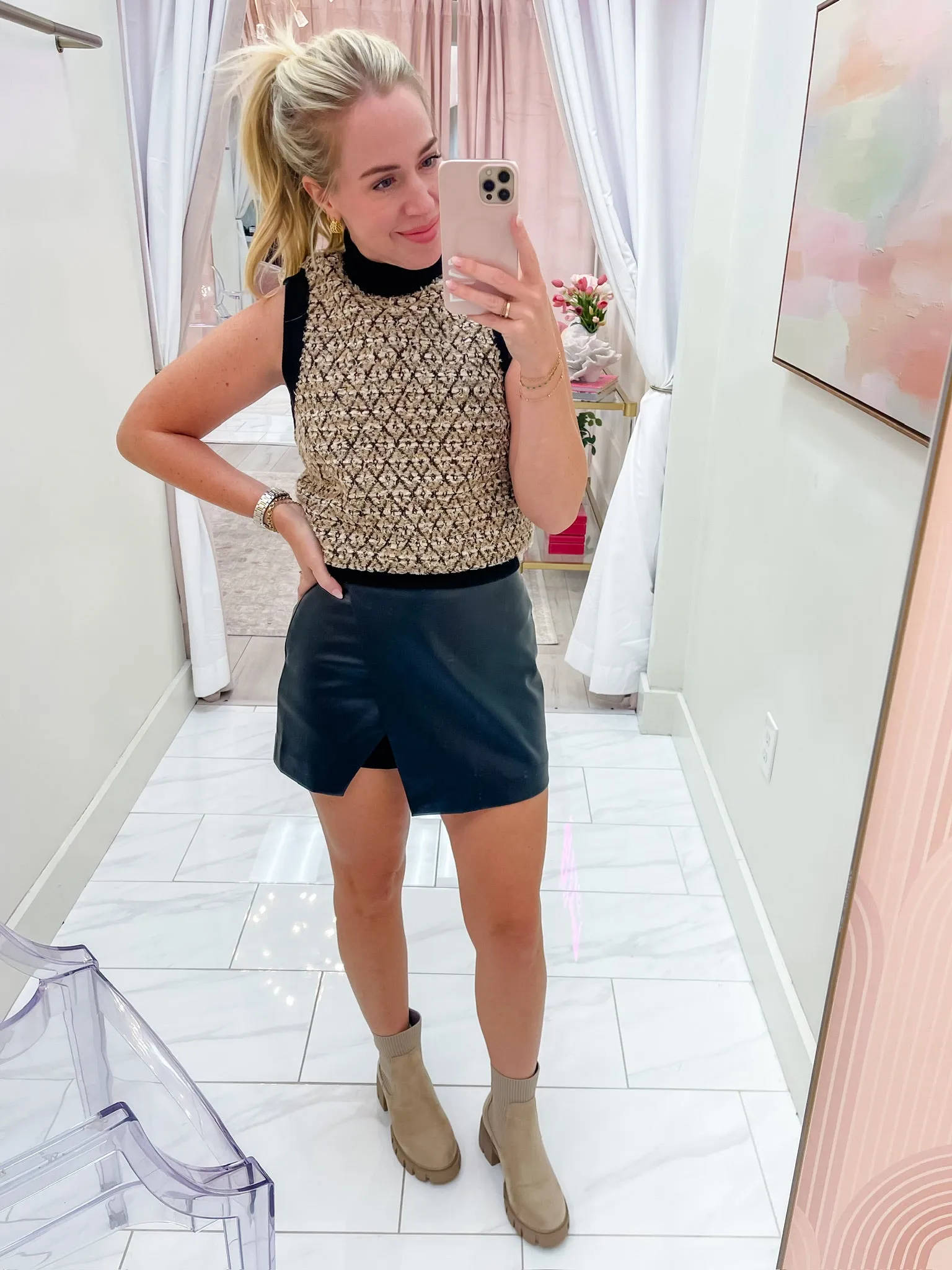 Metallic Tweed Vest sold by Mimosa product image thumbnail 4