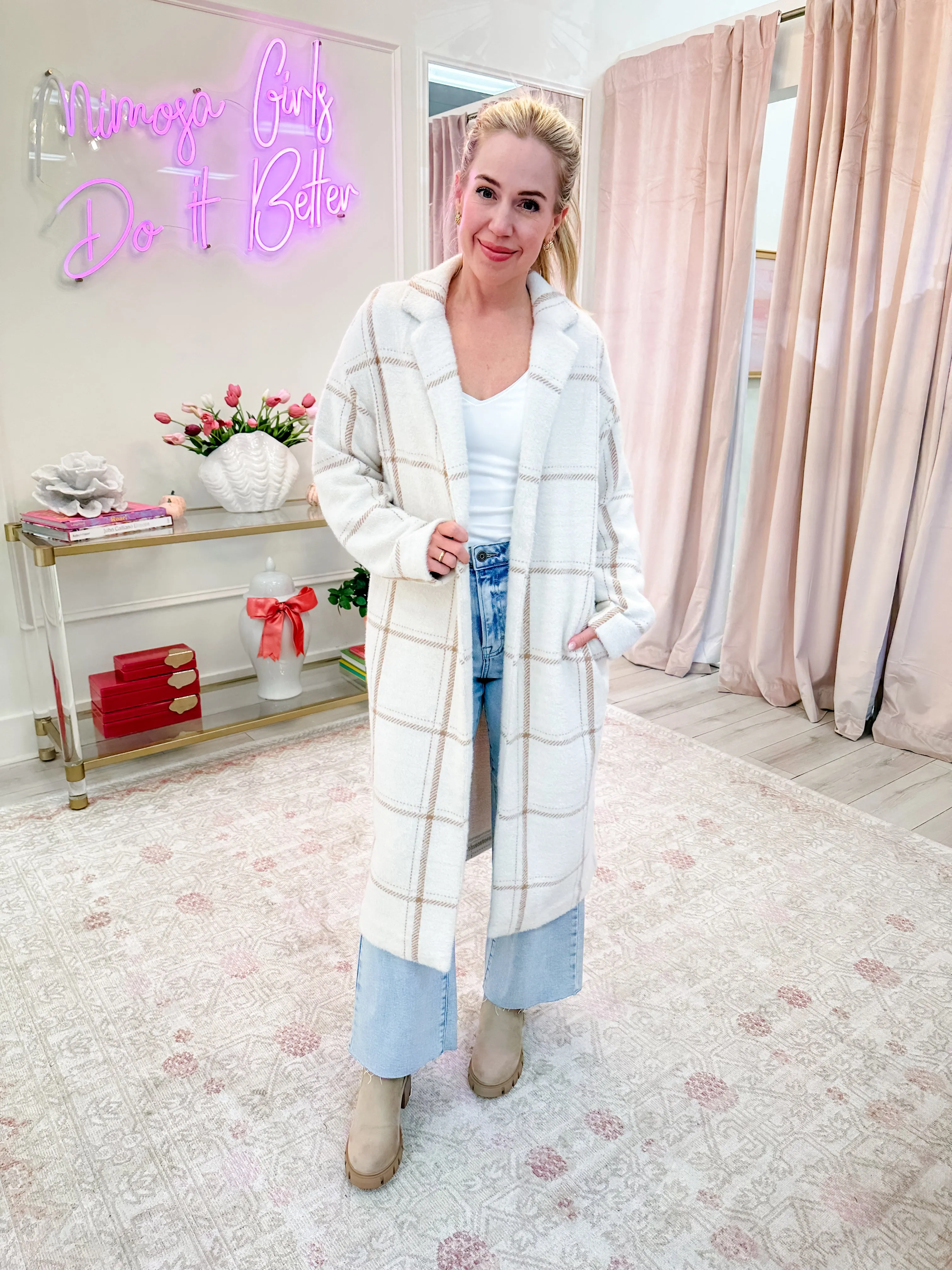 ZS Mason Windowpane Coat sold by Mimosa