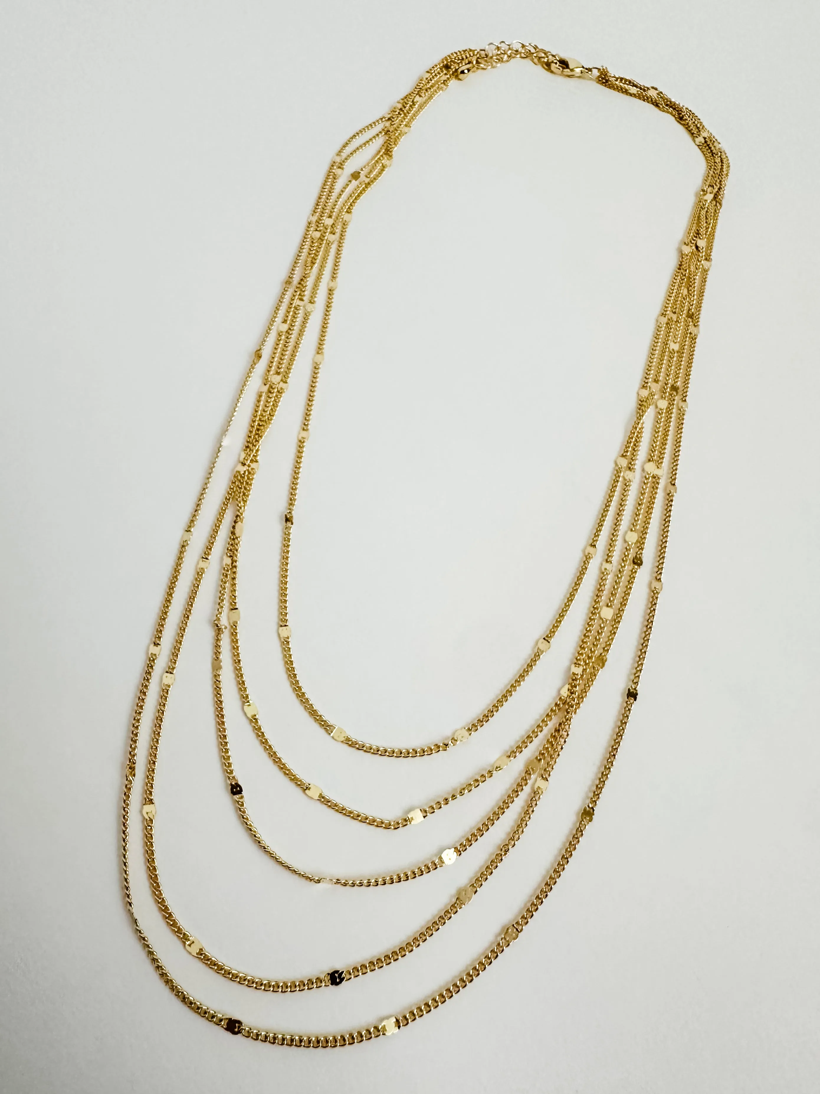Luxe 5 Layer Smash Curb Necklace sold by Mimosa product image thumbnail 2