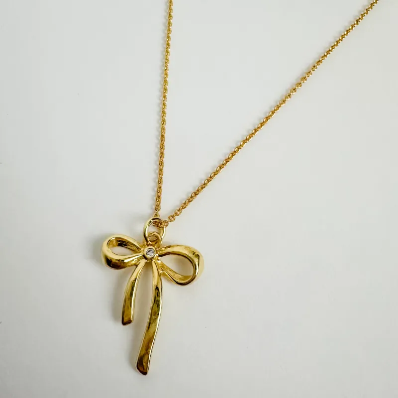 Luxe French Bow Necklace sold by Mimosa