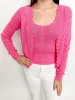Pointelle Hearts Cardigan sold by Mimosa