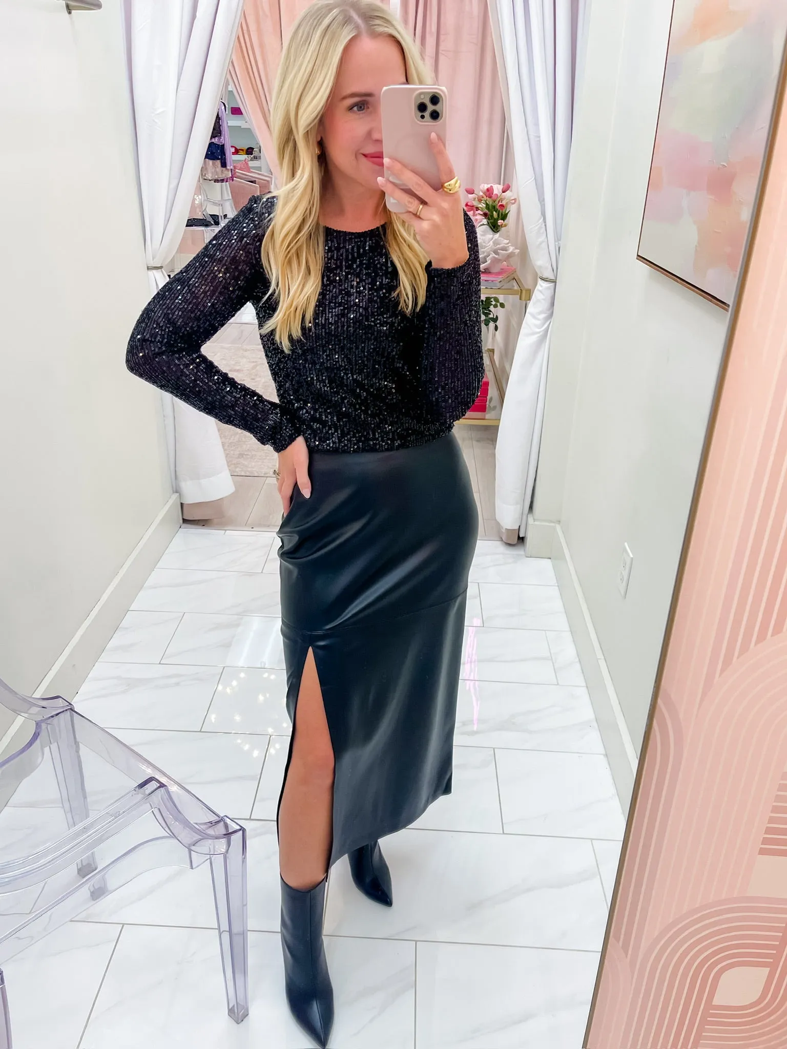 ZS Metropolitan Leather Skirt sold by Mimosa product image thumbnail 5