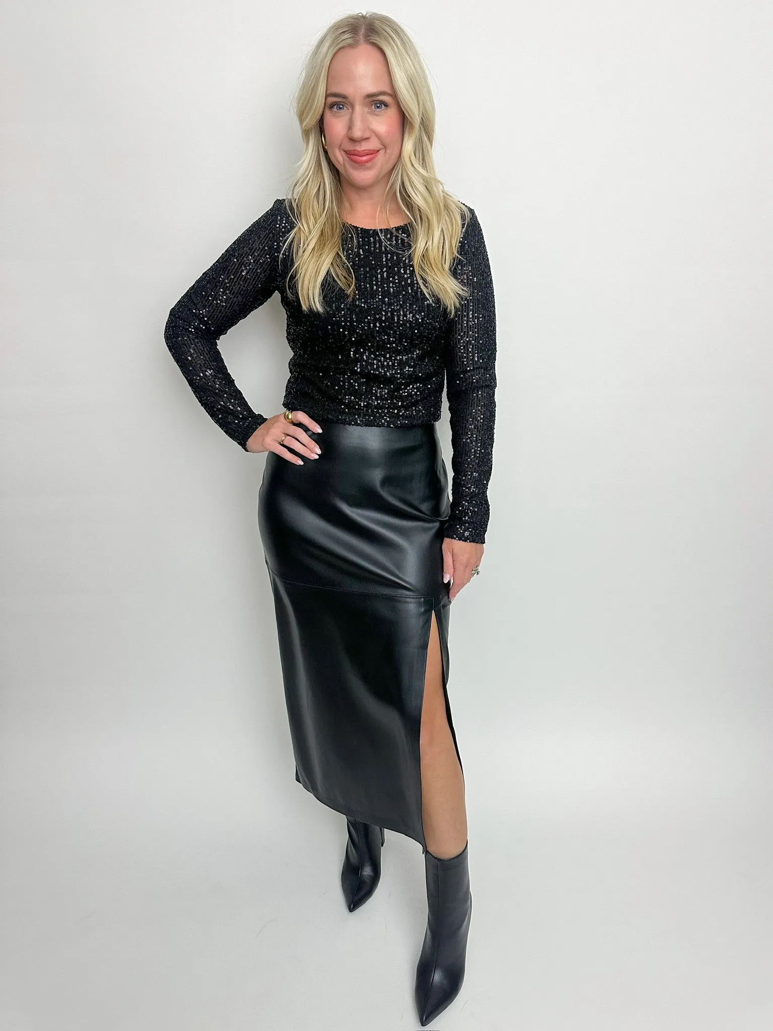 ZS Metropolitan Leather Skirt sold by Mimosa product image thumbnail 2