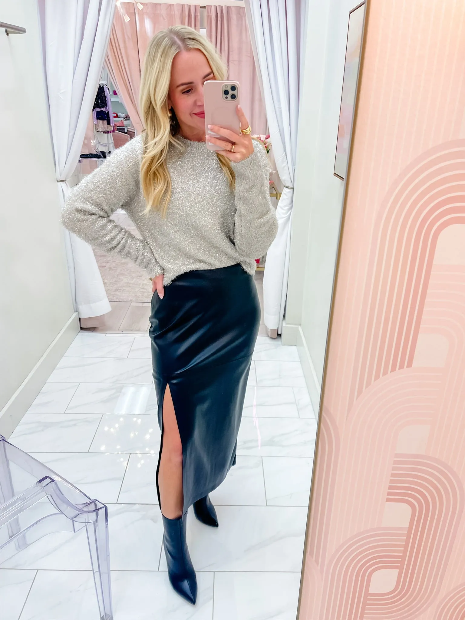 ZS Metropolitan Leather Skirt sold by Mimosa product image thumbnail 4