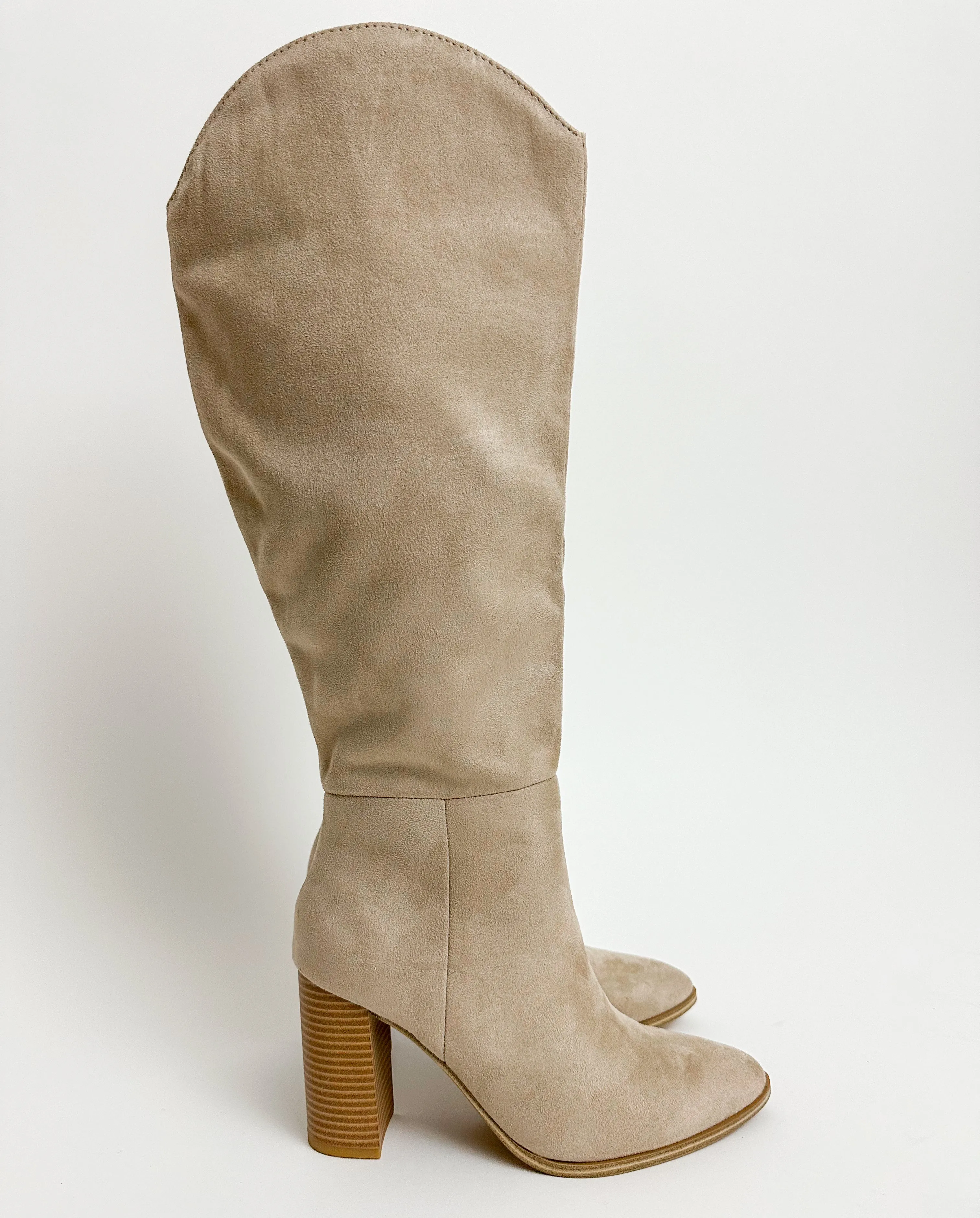 Fallal Suede Heeled Boot sold by Mimosa