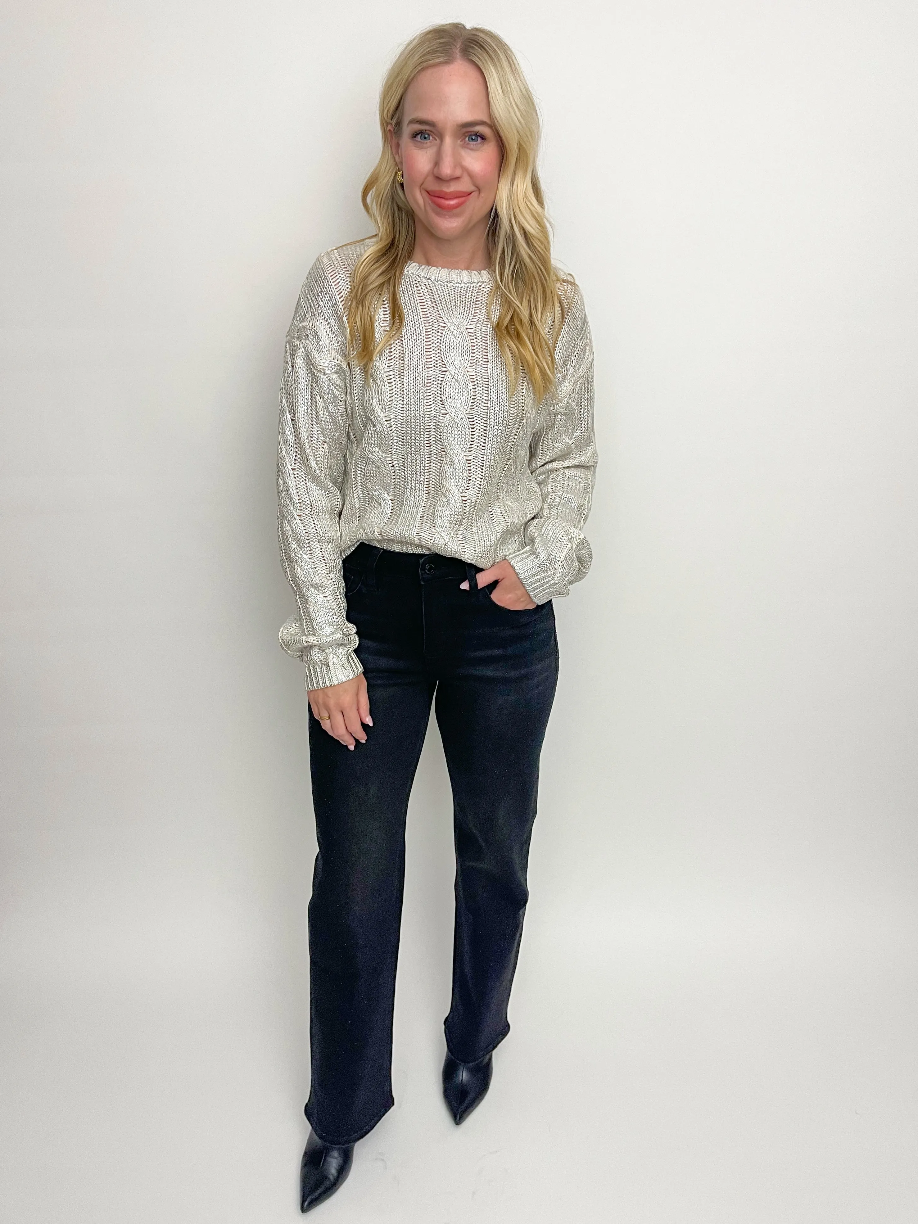 Aileeah Rhinestone Slim Wide Jean sold by Mimosa product image thumbnail 2