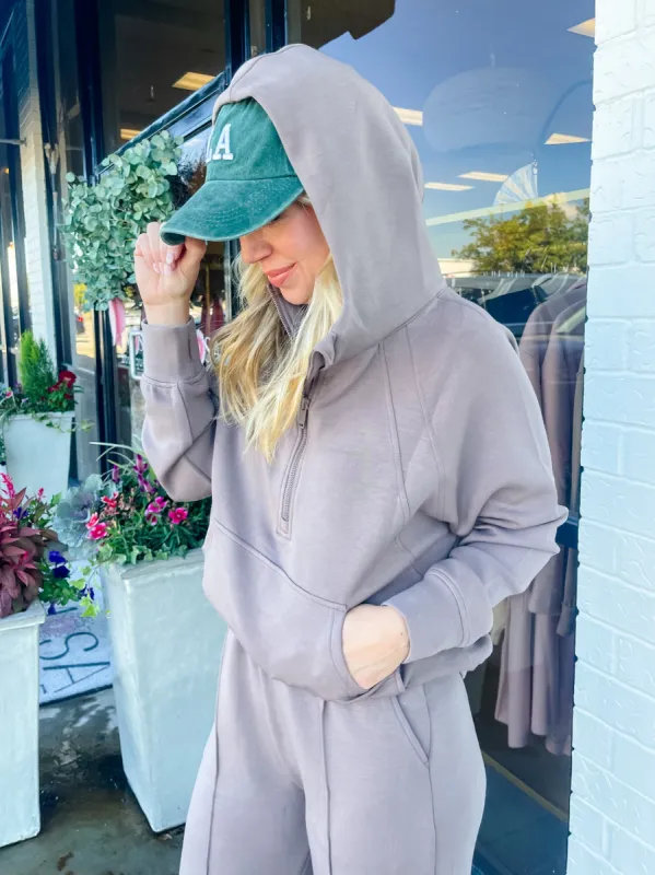 Scuba Luxe Quarter Zip Hoodie sold by Mimosa