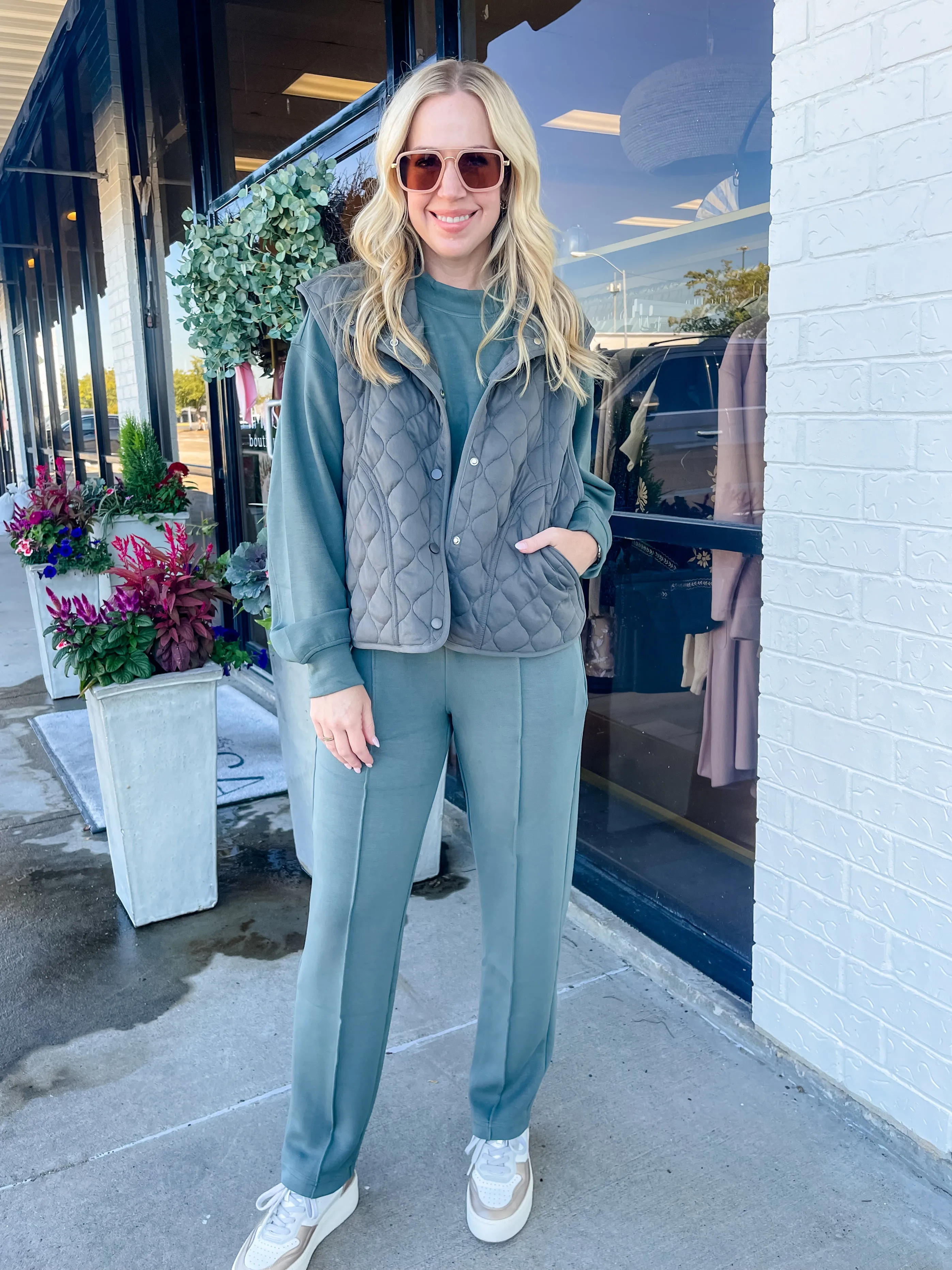 Cool Down Quilted Knit Vest sold by Mimosa product image thumbnail 3