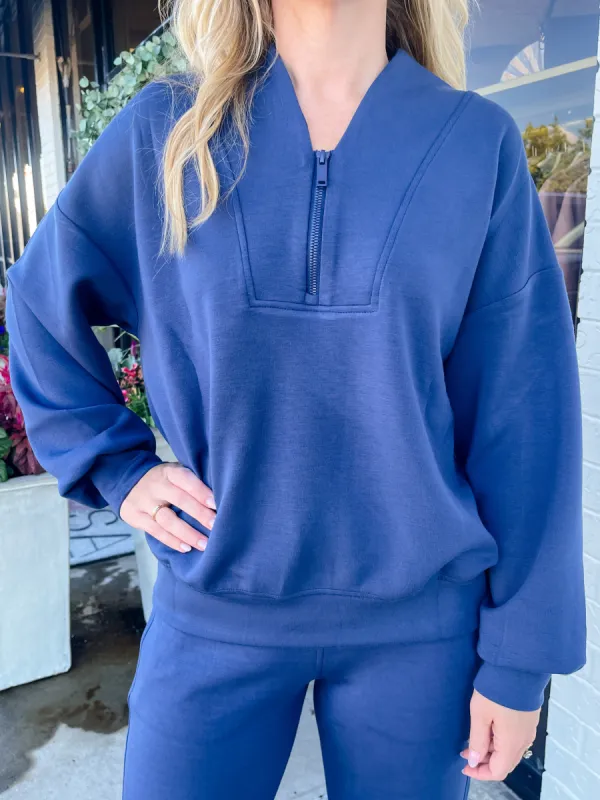 Scuba Luxe V-neck Pullover sold by Mimosa
