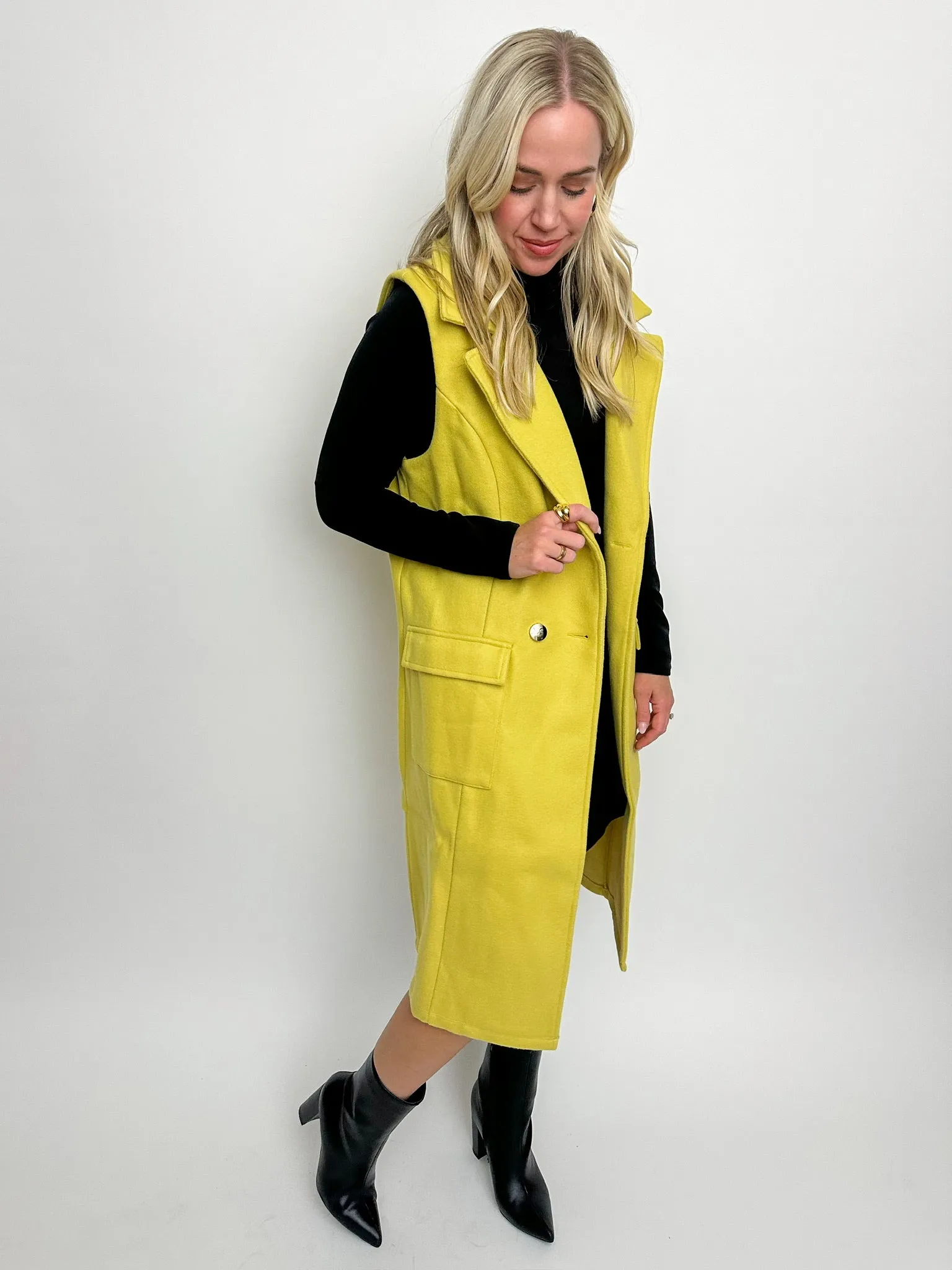 Catch My Drift Long Vest sold by Mimosa product image thumbnail 3