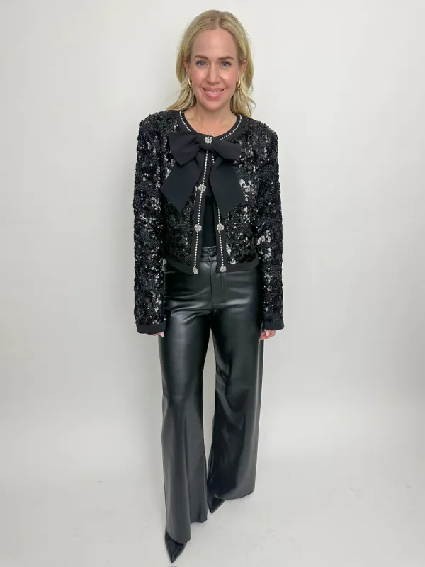 Magdalina Sequin Tweed Crop Jacket sold by Mimosa