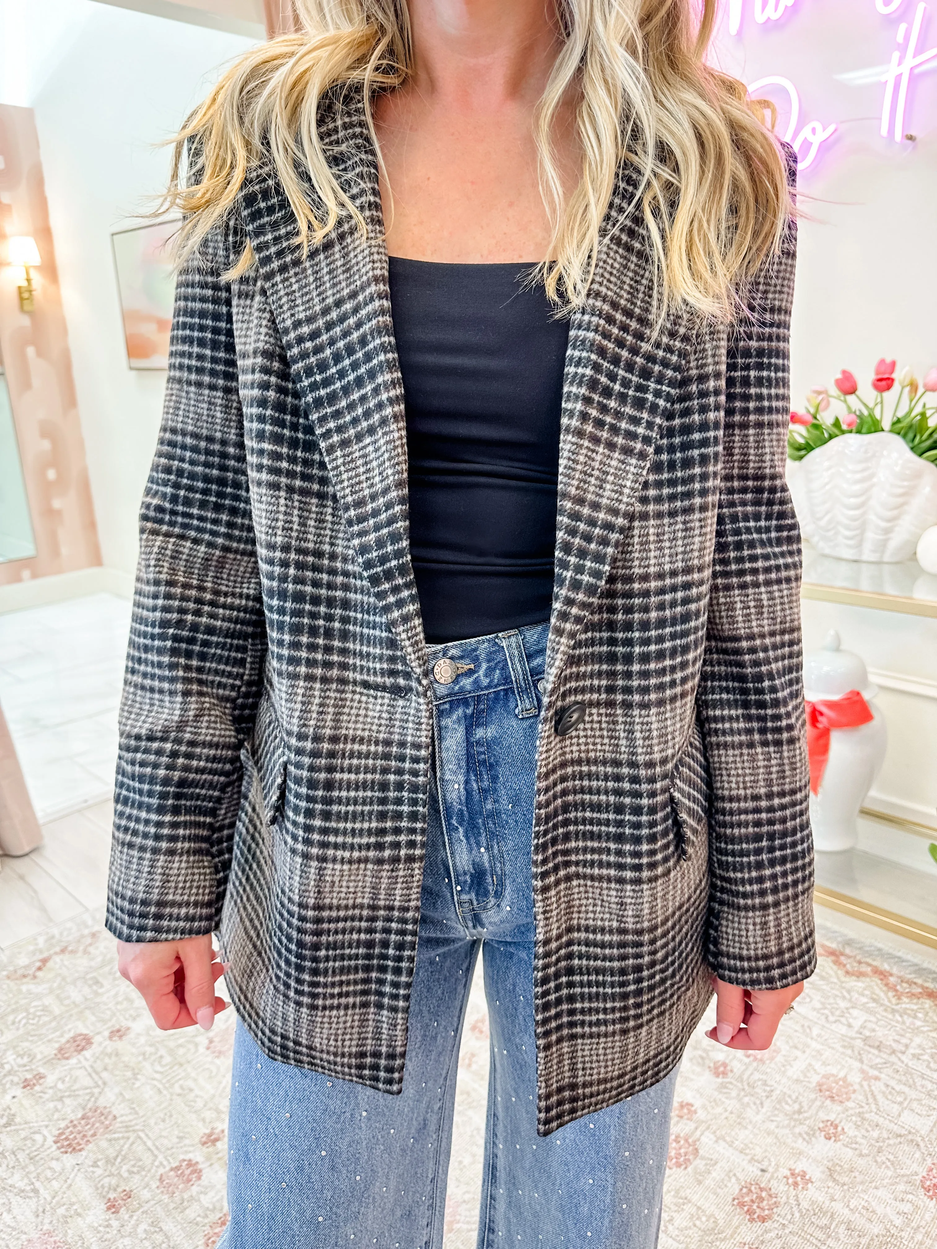 ZS Kingston Relaxed Plaid Blazer sold by Mimosa product image thumbnail 3