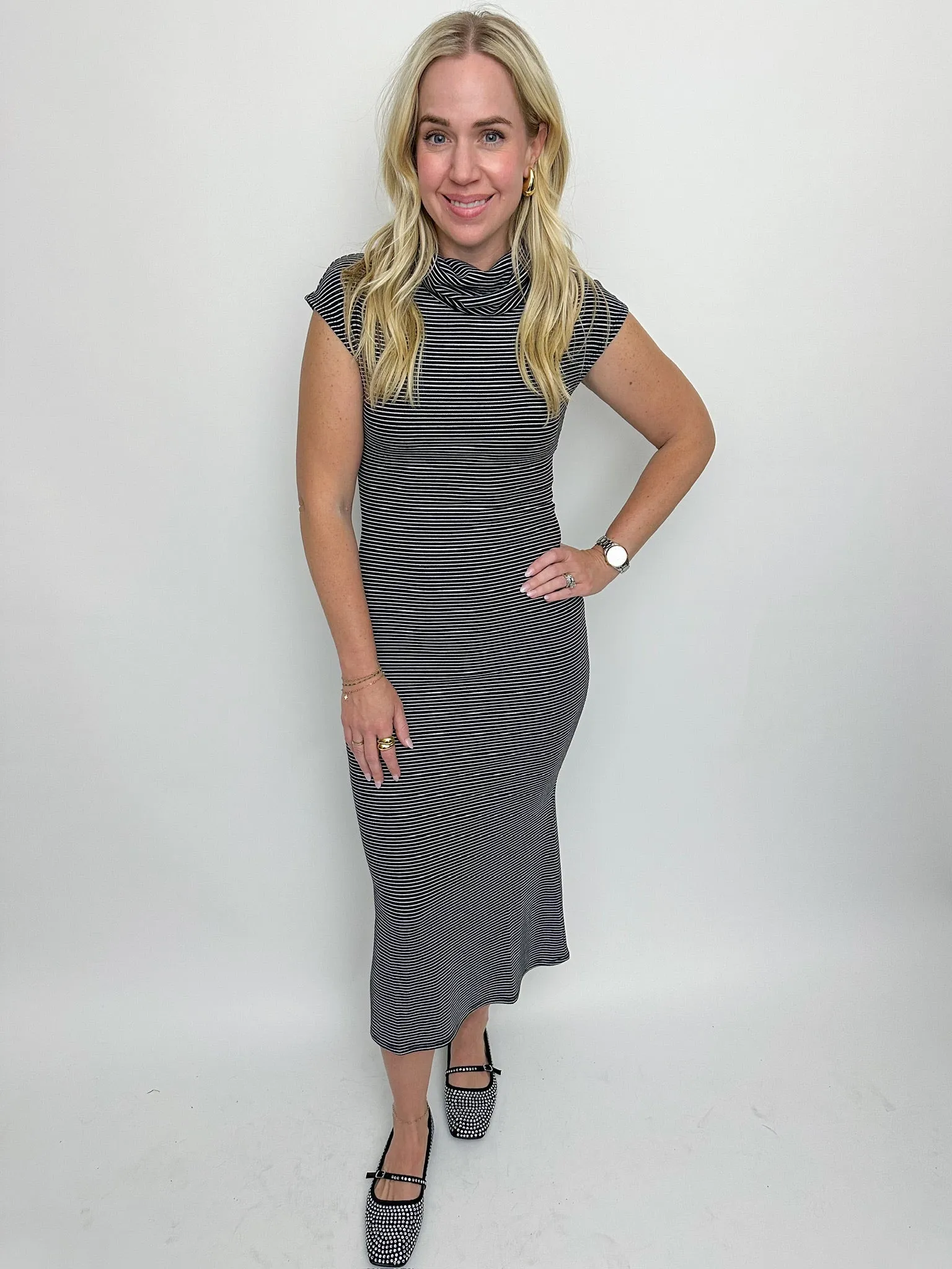 Bounty Turtleneck Knit Midi Dress sold by Mimosa