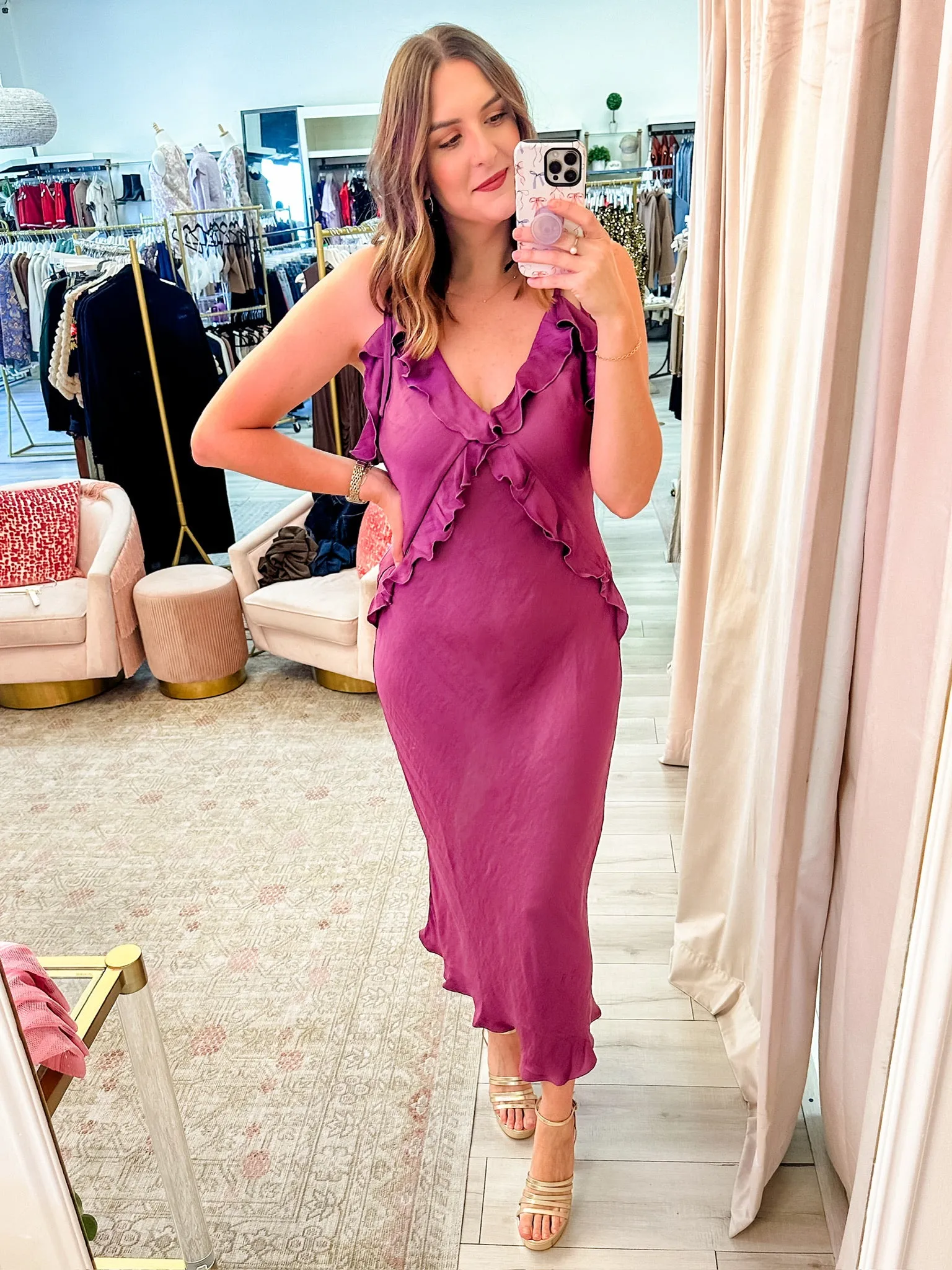 Adalina Satin Maxi Dress sold by Mimosa product image thumbnail 3