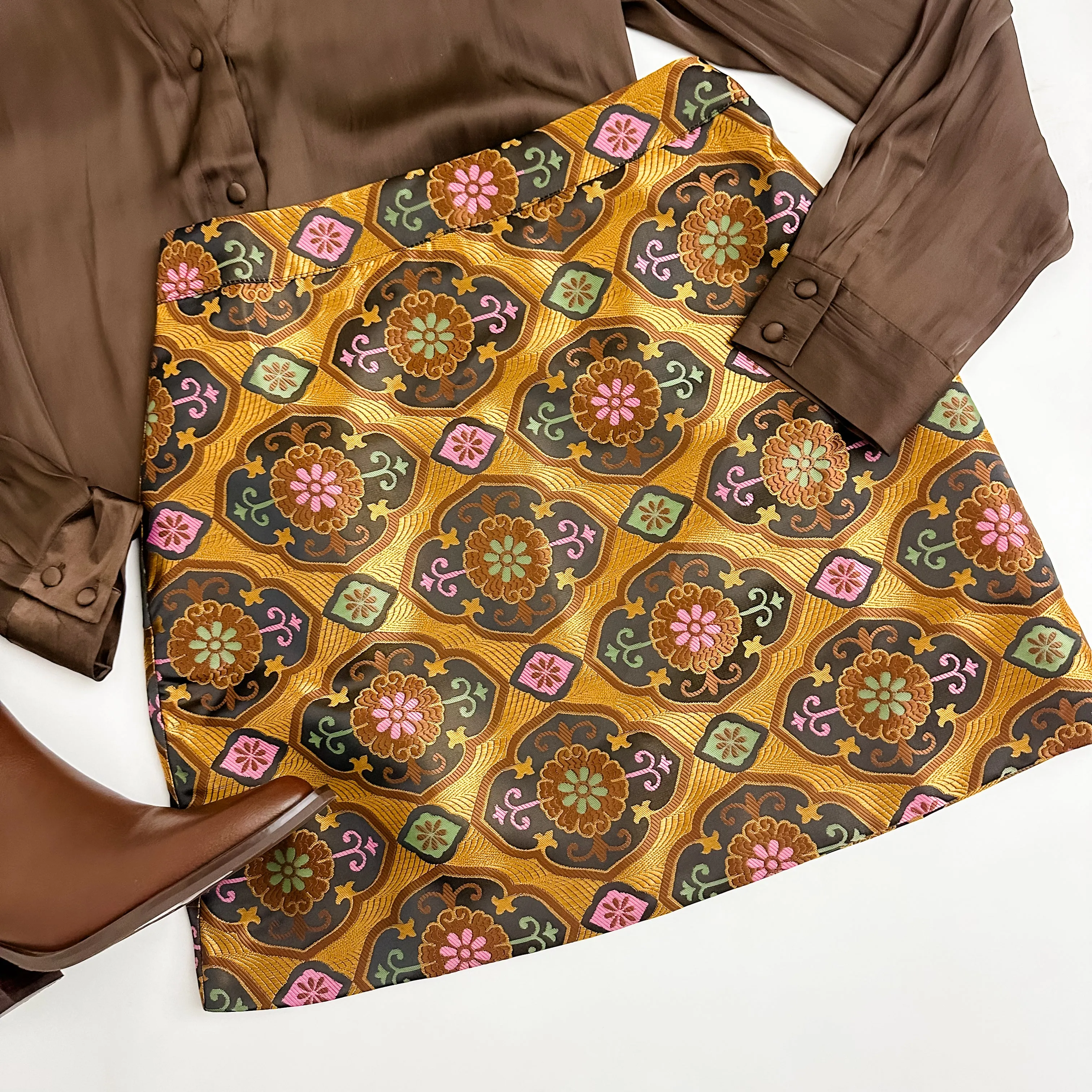 Radiant Floral Mini Skirt sold by Mimosa product image thumbnail 2