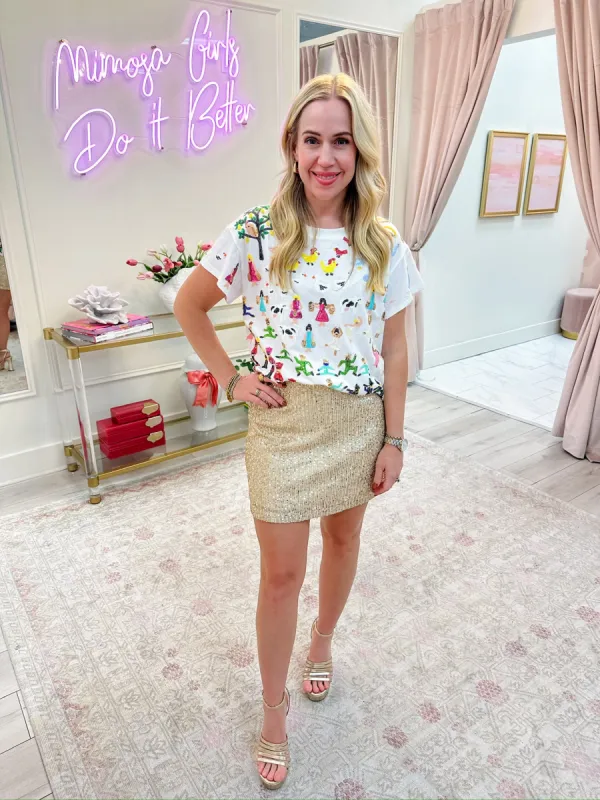 Sequin 12 Days of Christmas Oversized Tee made by Mimosa