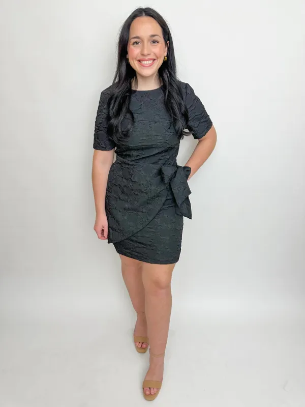 Audrey Textured Wrap Dress sold by Mimosa