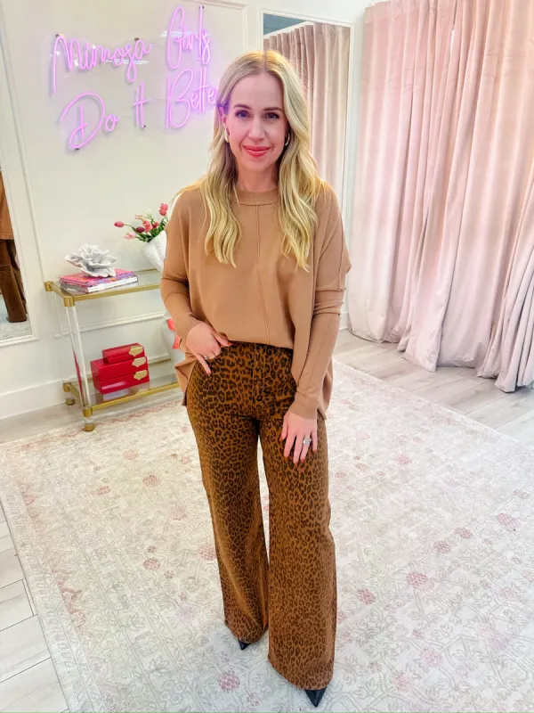 Far Out High Rise Wide Leg Wild Cat sold by Mimosa