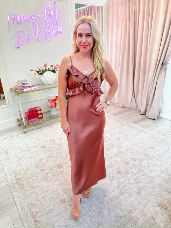 Giuliana Ruffled Maxi Dress sold by Mimosa