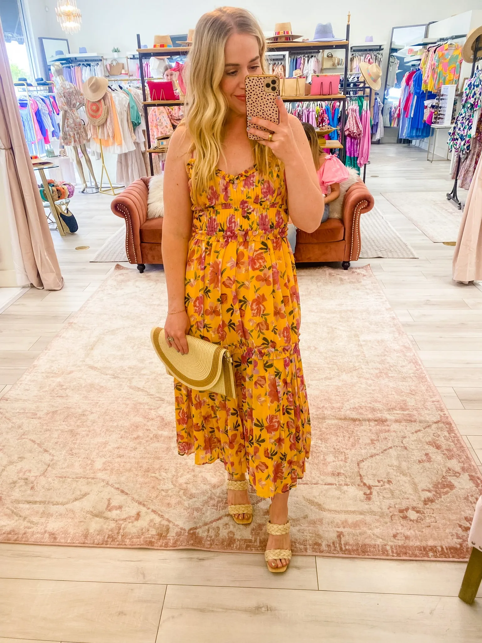 Meadow Pleated Tiered Midi Dress sold by Mimosa product image thumbnail 3