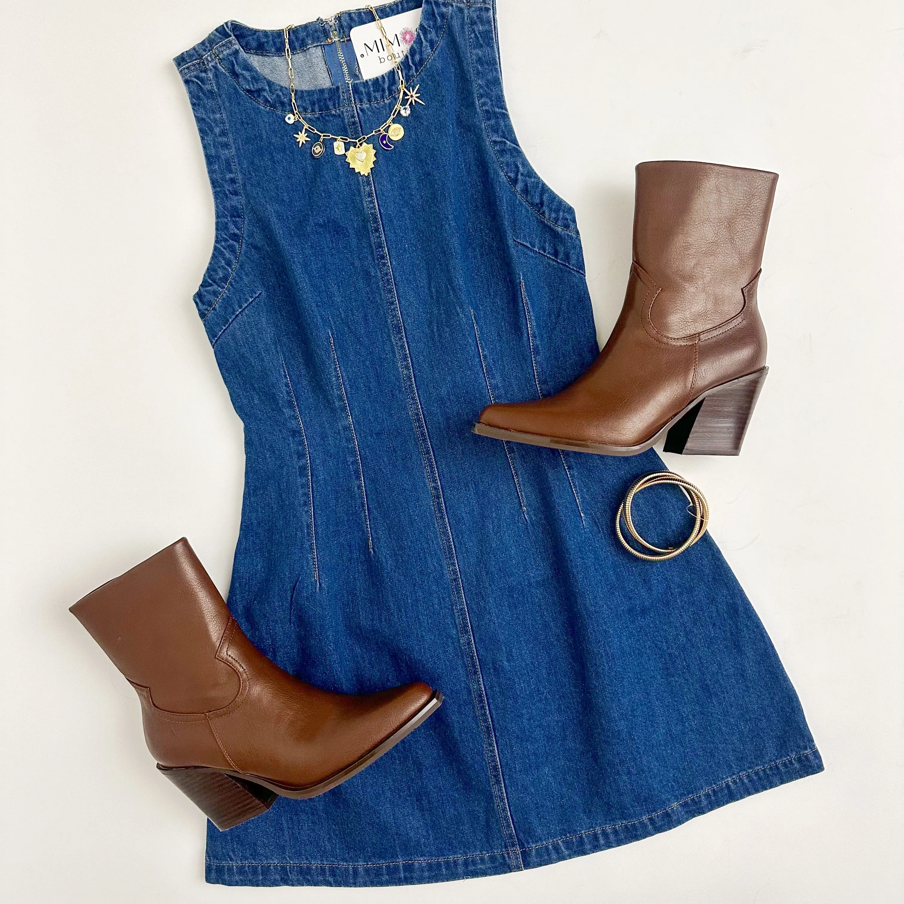 Finch Denim Mini Dress sold by Mimosa